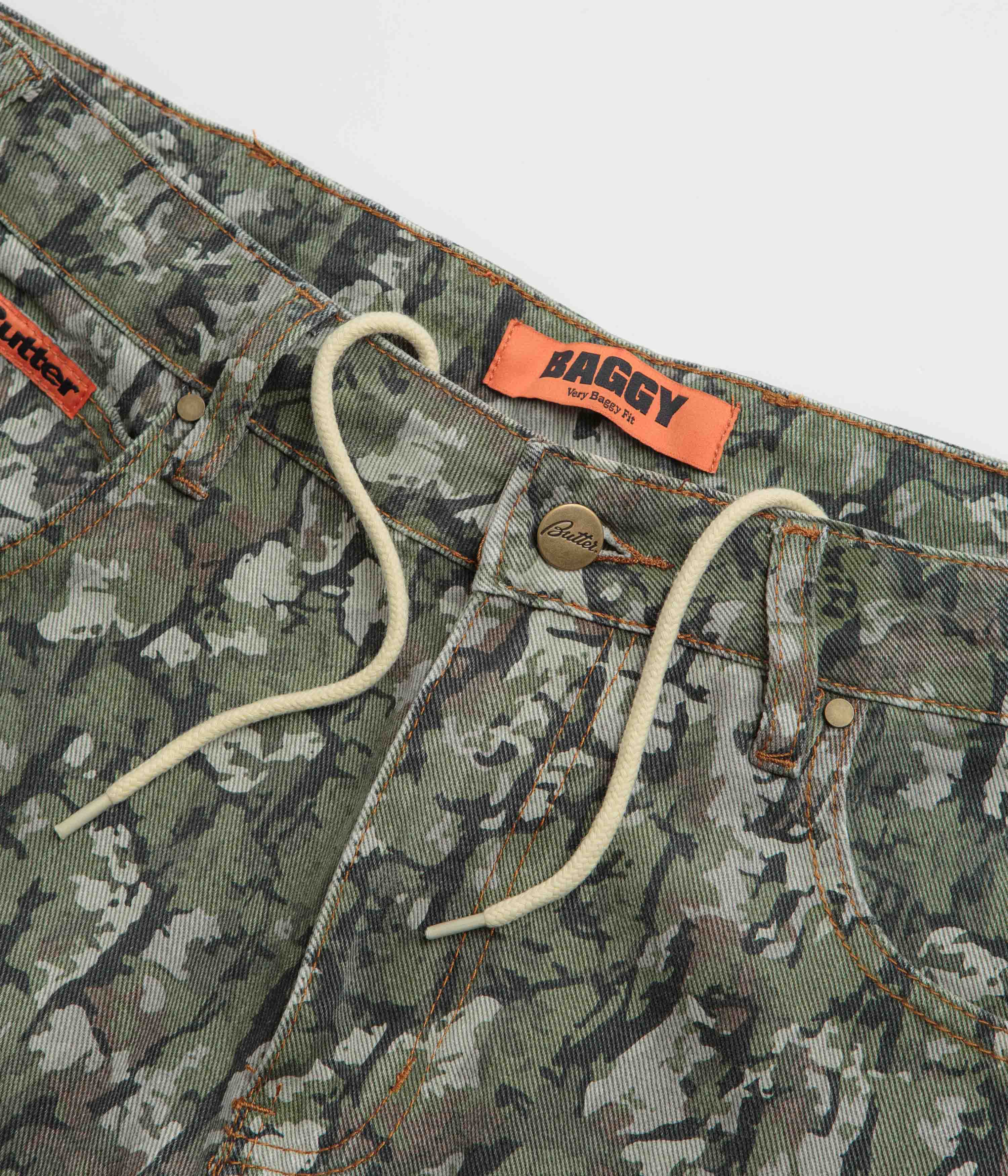 Butter Goods Bark Camo Jeans - Army - Image 7