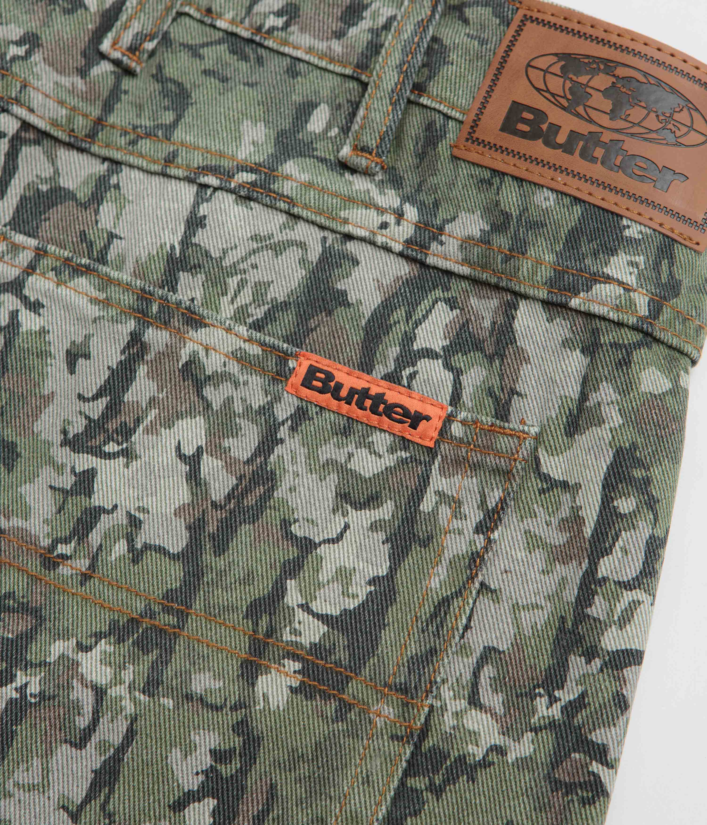 Butter Goods Bark Camo Jeans - Army - Image 8