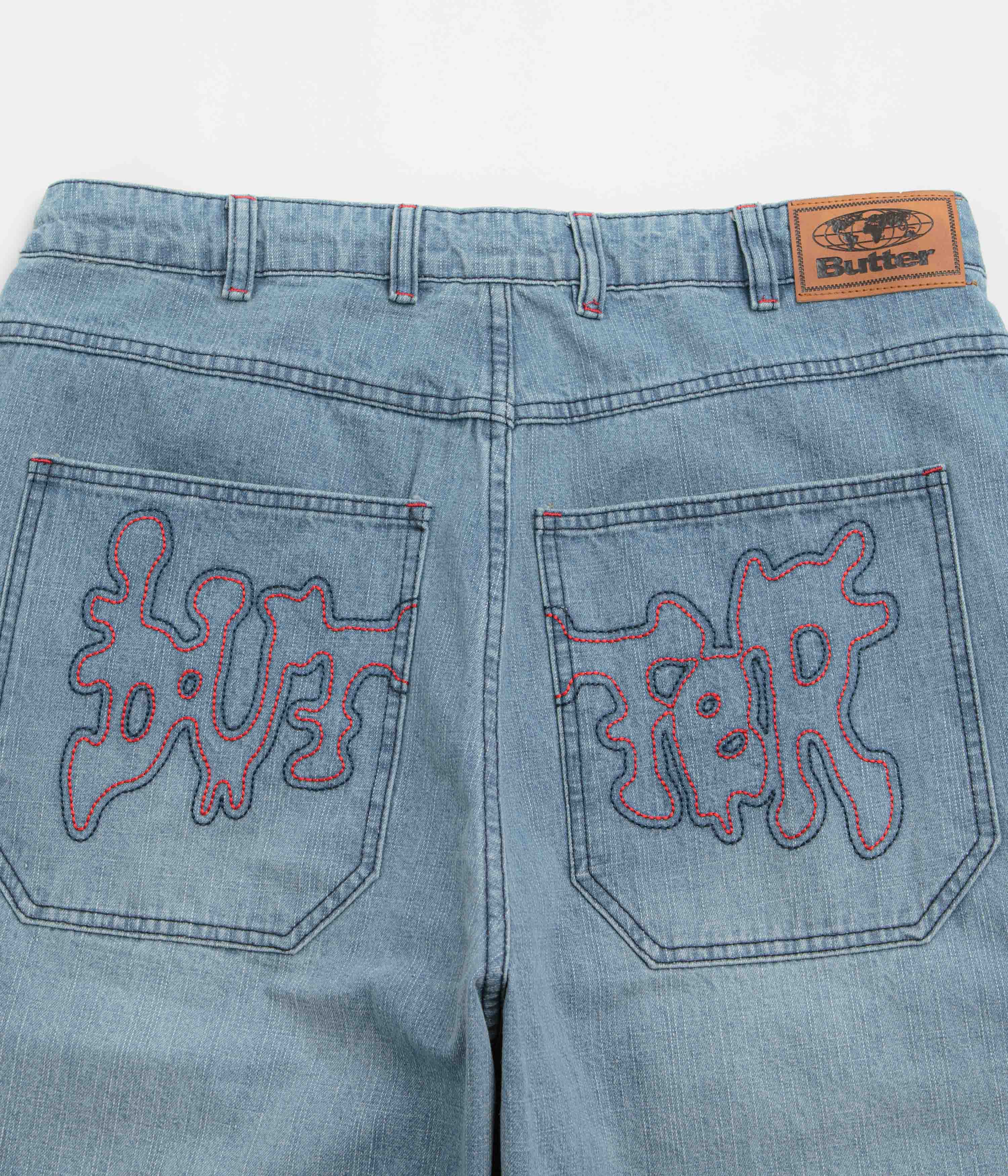 Butter Goods Blotch Jeans - Streaky Blue - Image 7