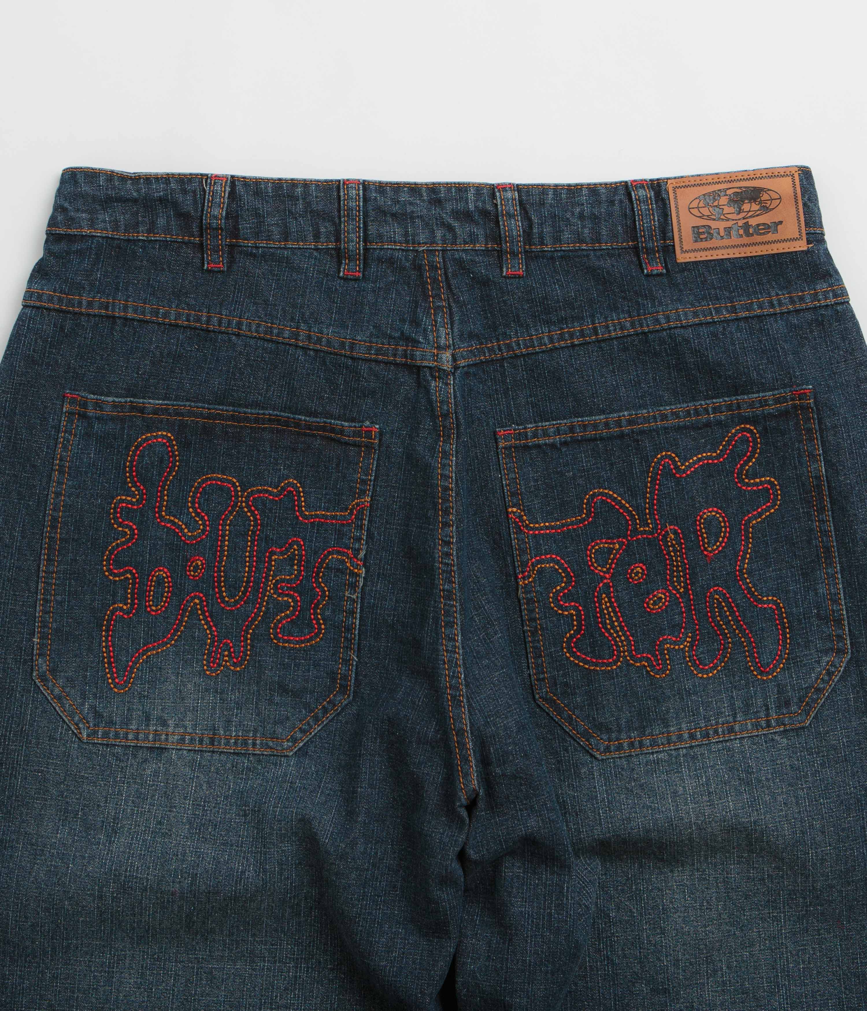Butter Goods Blotch Jeans - Streaky Navy - Image 6