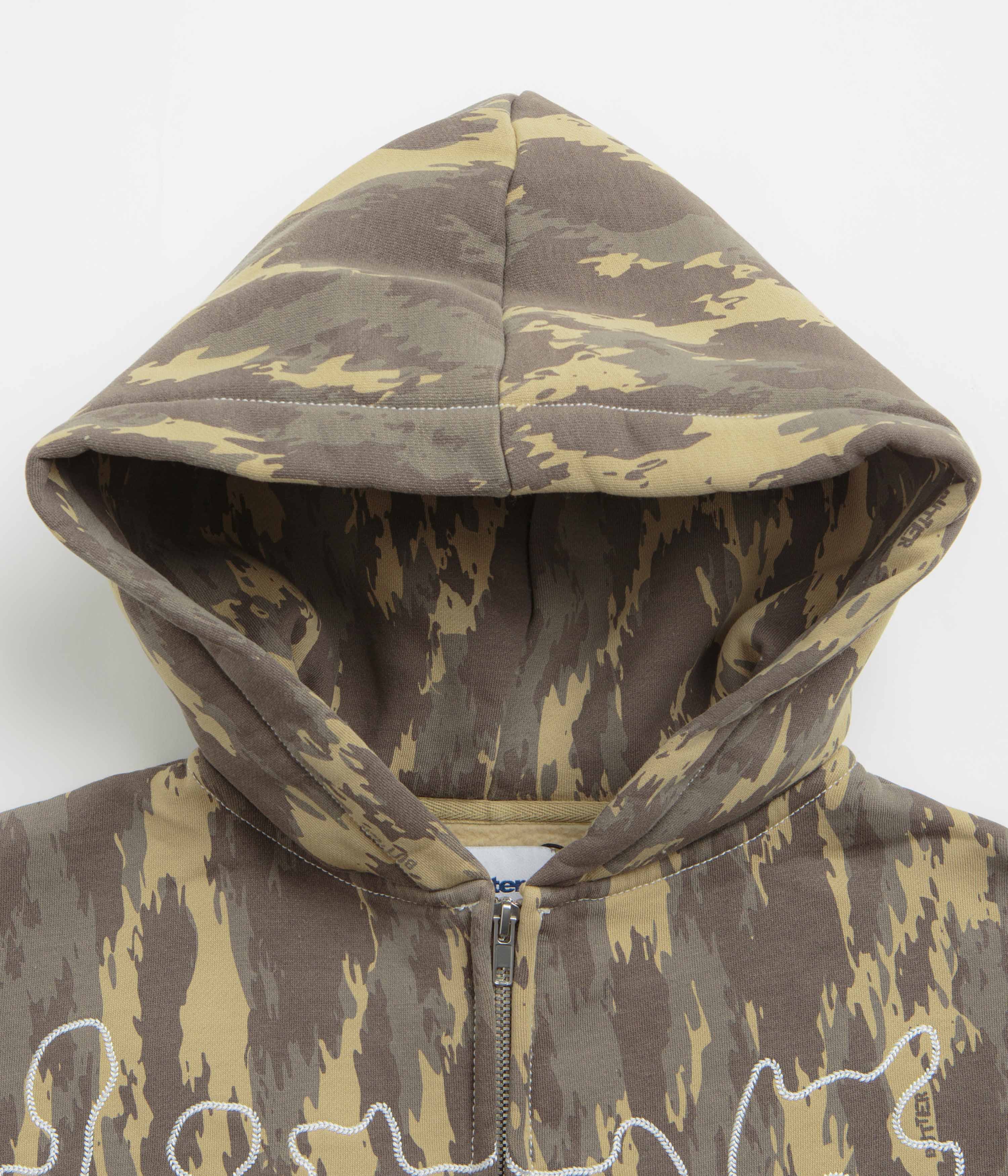 Butter Goods Blotch Zip-Thru Hoodie - Washed Camo - Image 4