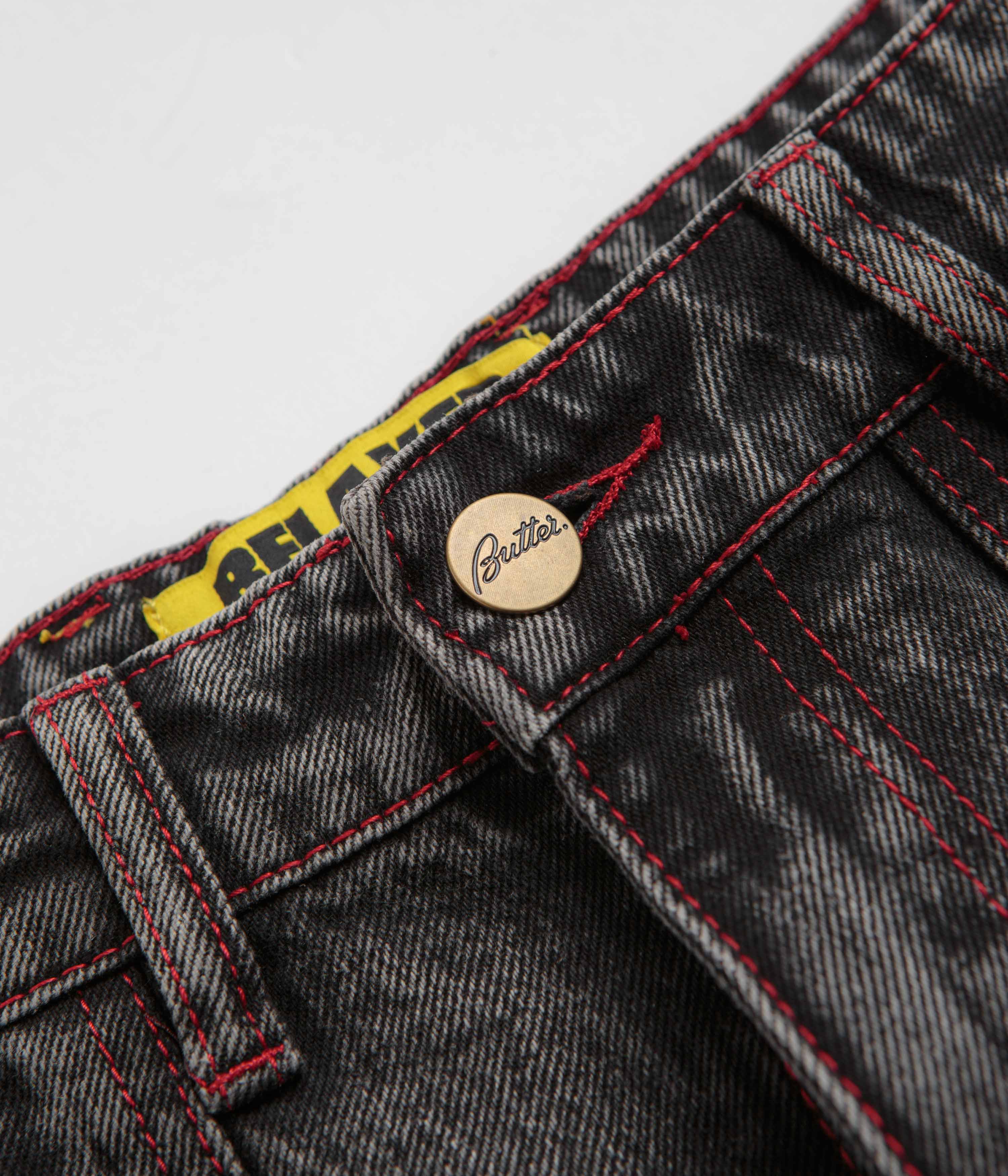 Butter Goods Breakdown Relaxed Jeans - Acid Wash Black - Image 7