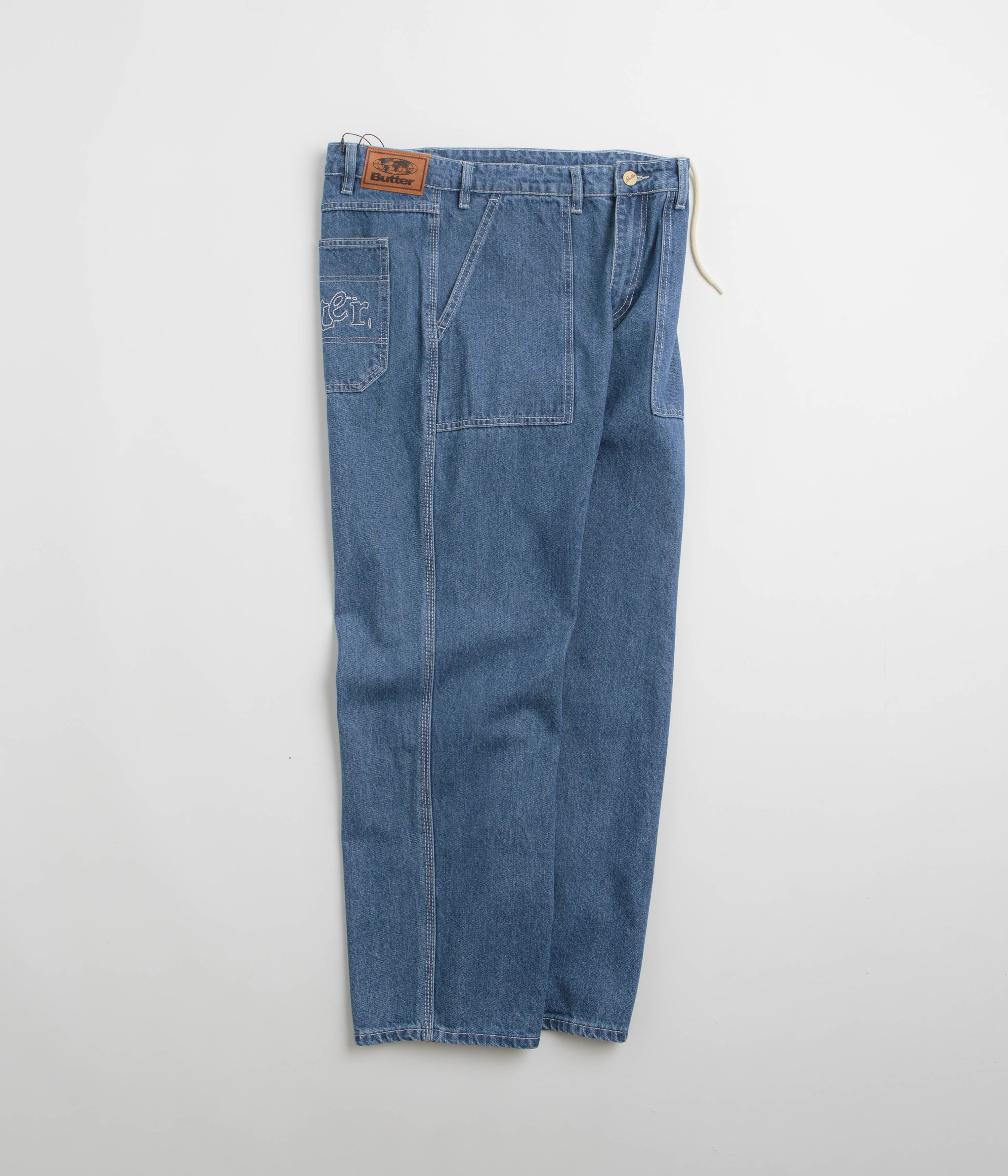 Butter Goods Breakdown Relaxed Jeans - Solid Blue - Image 2