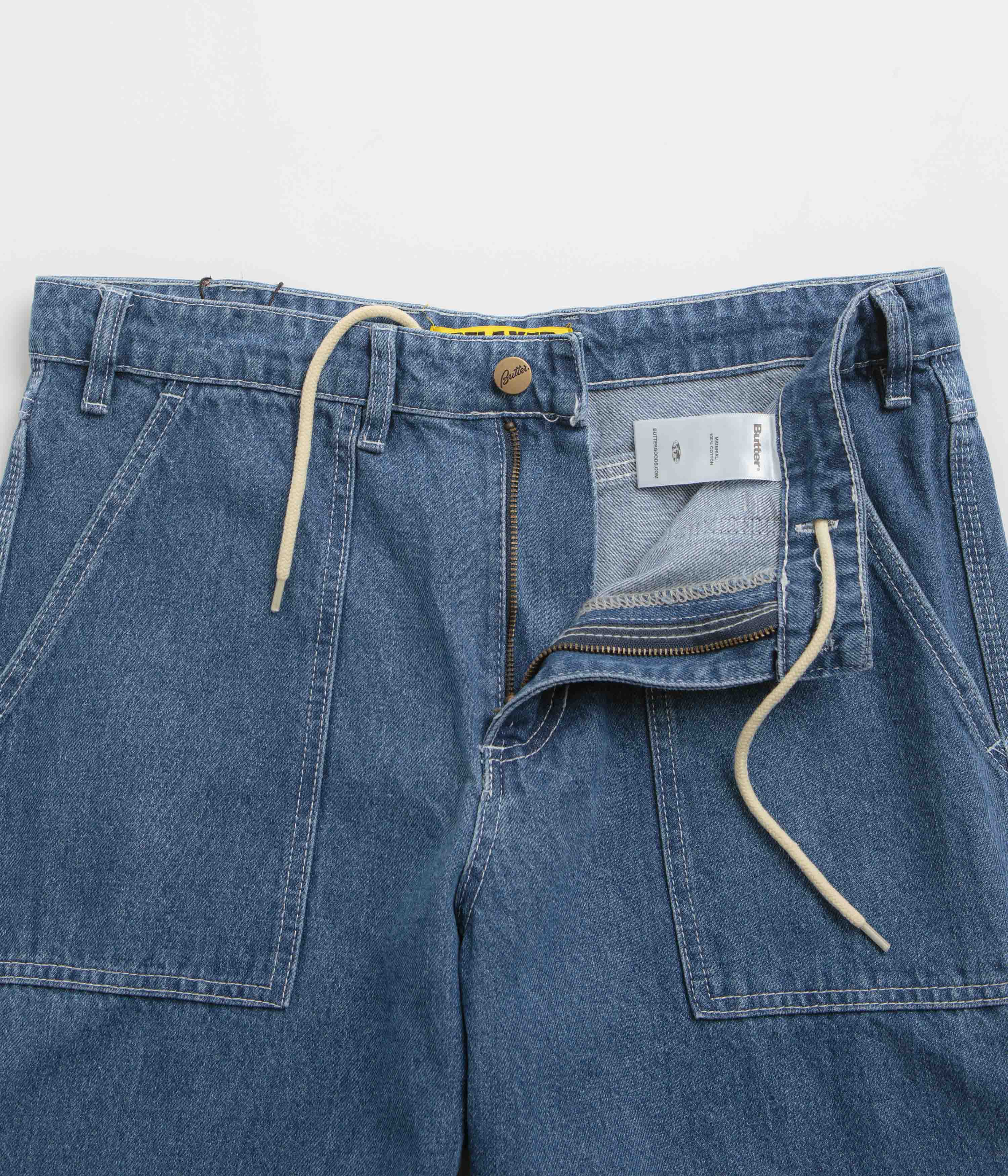 Butter Goods Breakdown Relaxed Jeans - Solid Blue - Image 6