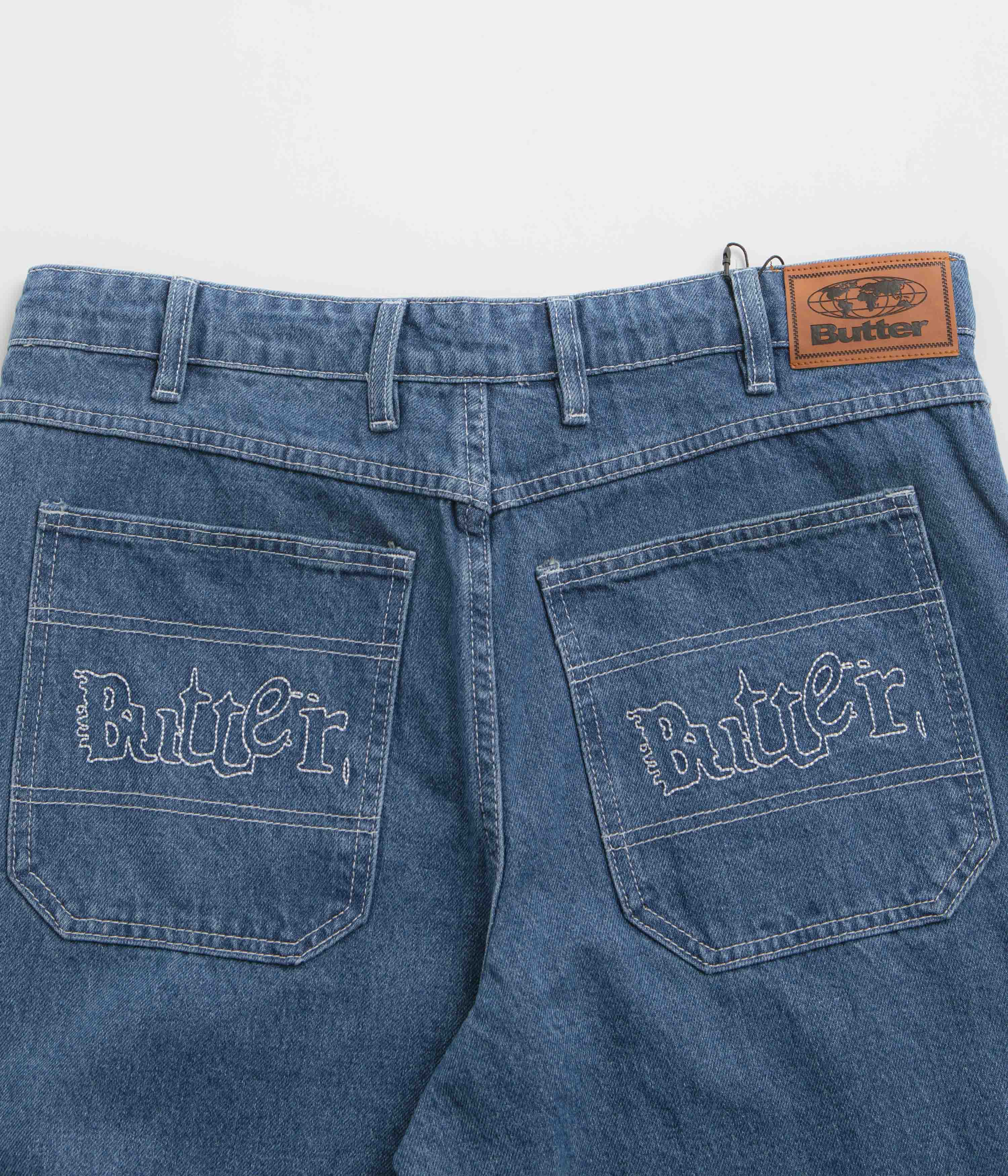 Butter Goods Breakdown Relaxed Jeans - Solid Blue - Image 8