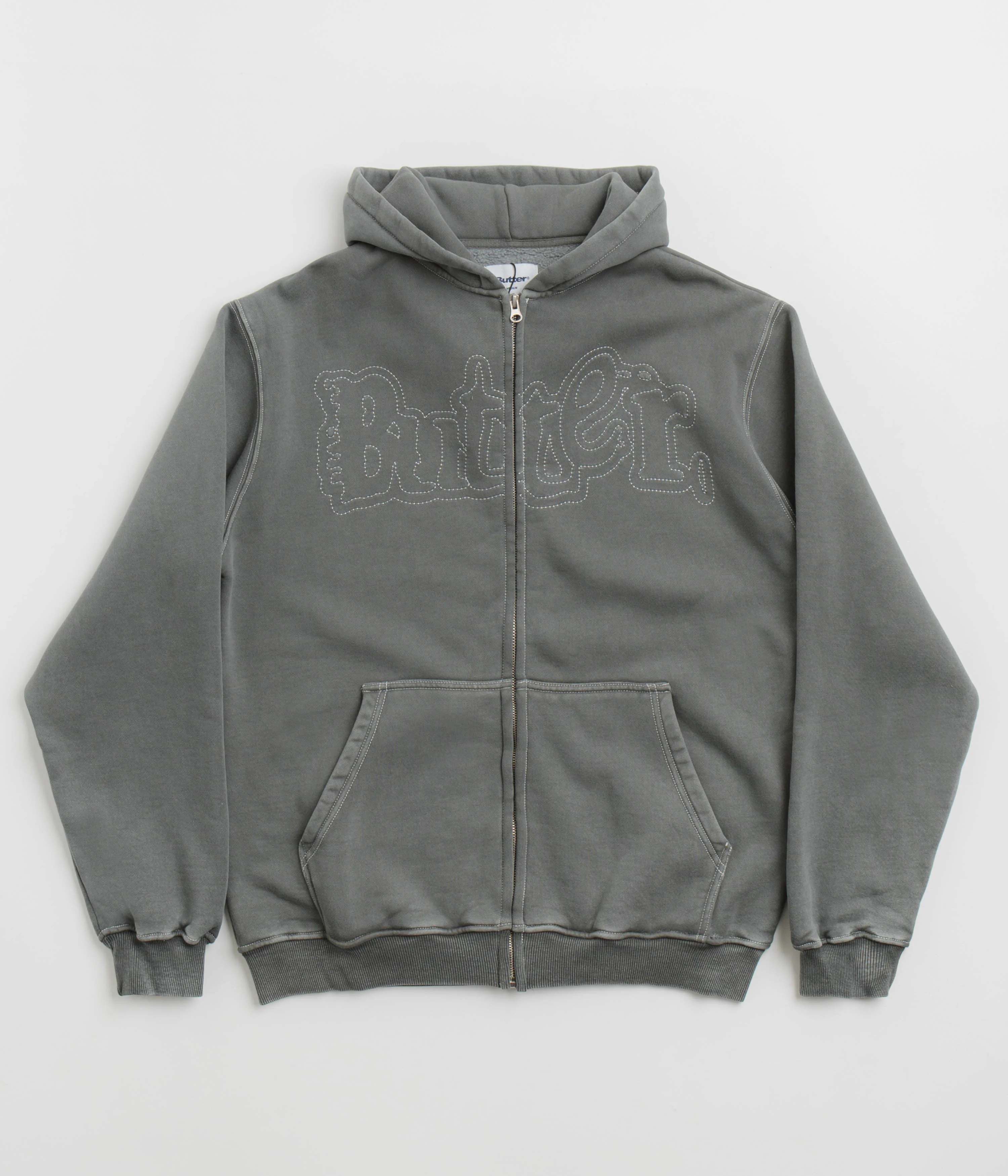 Butter Goods Breakdown Zip-Thru Hoodie - Washed Black