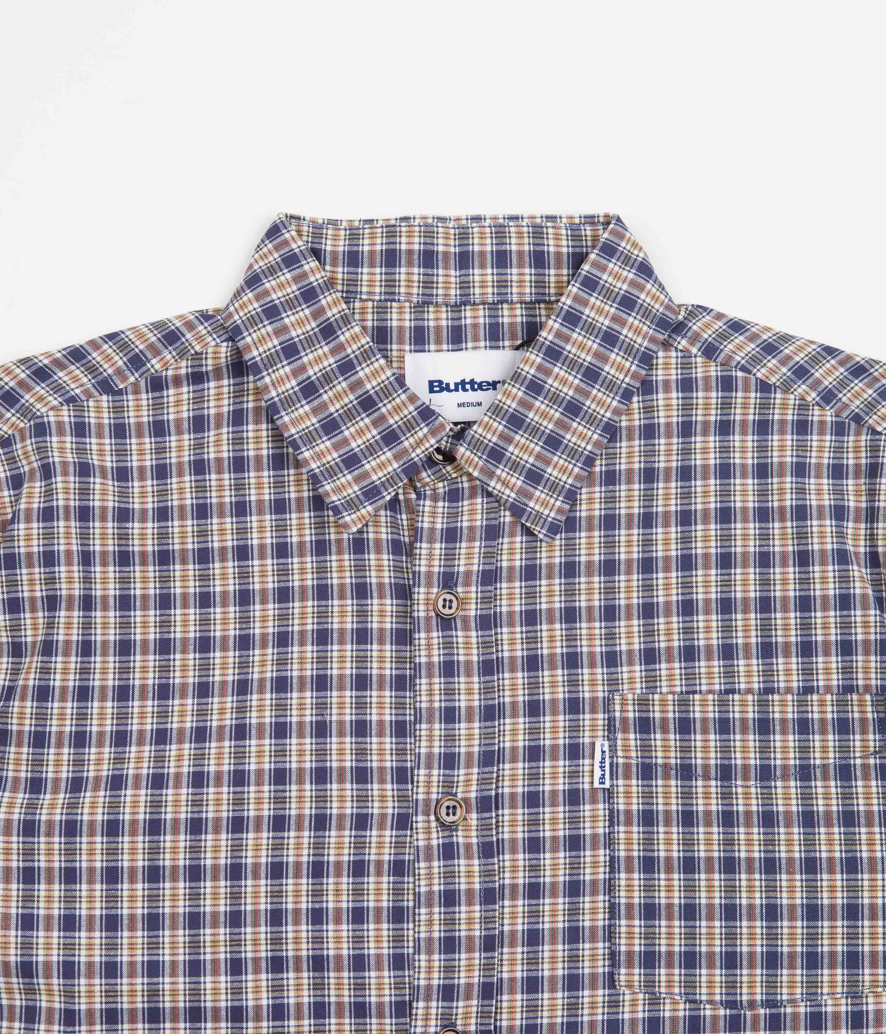 Butter Goods Bug Out Plaid Shirt - Navy - Image 5