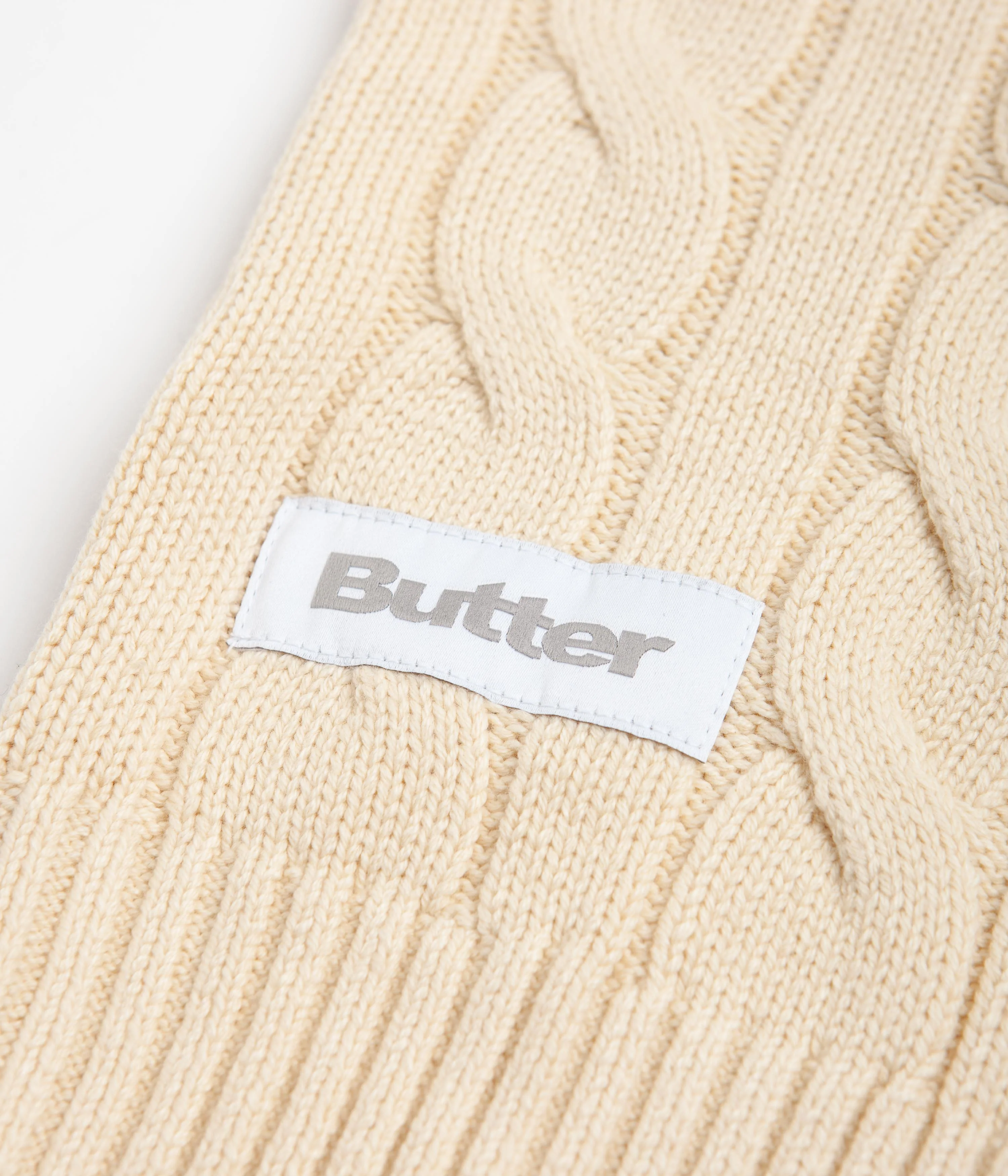 Butter Goods Cable Knit Vest - Bone - Image 3