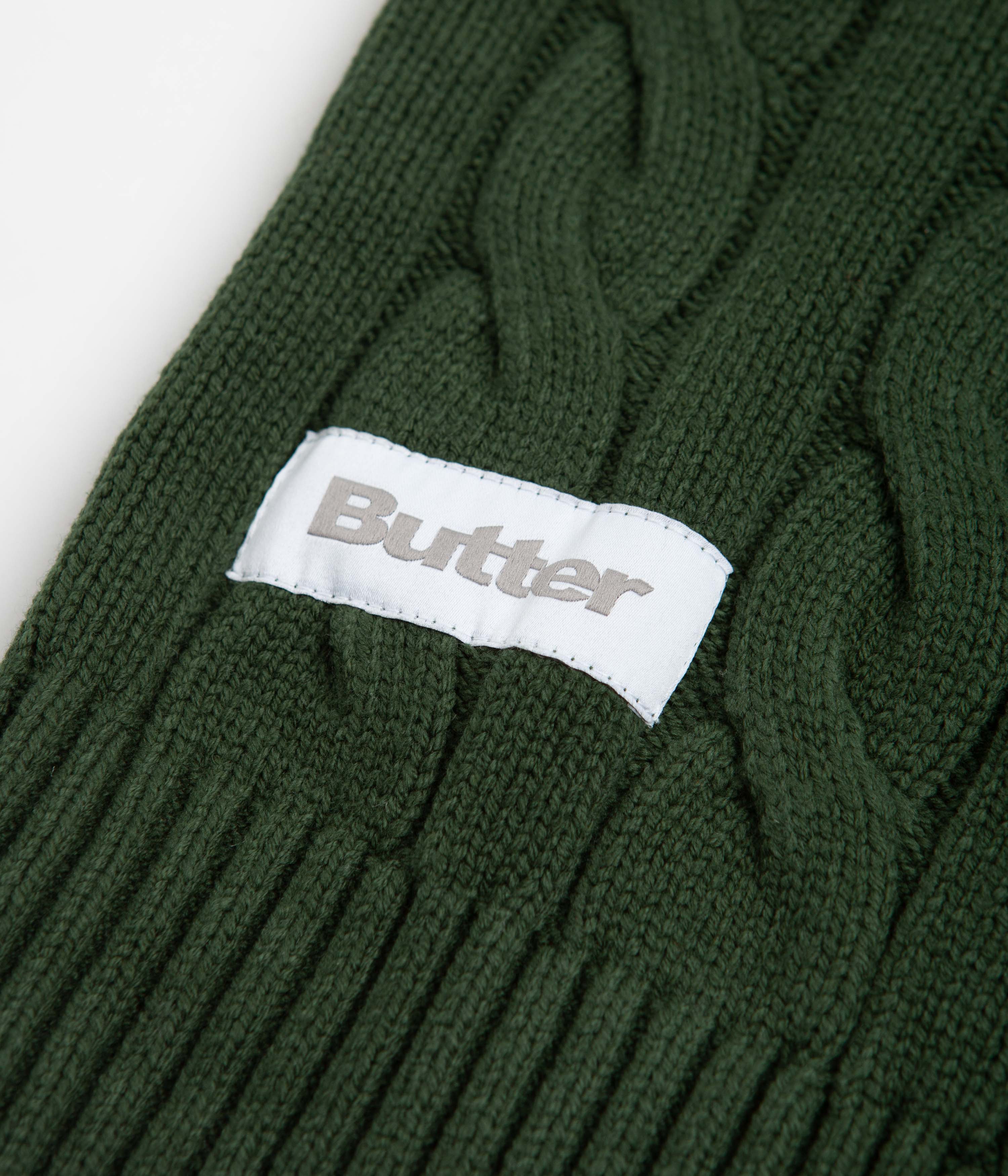 Butter Goods Cable Knit Vest - Forest - Image 3