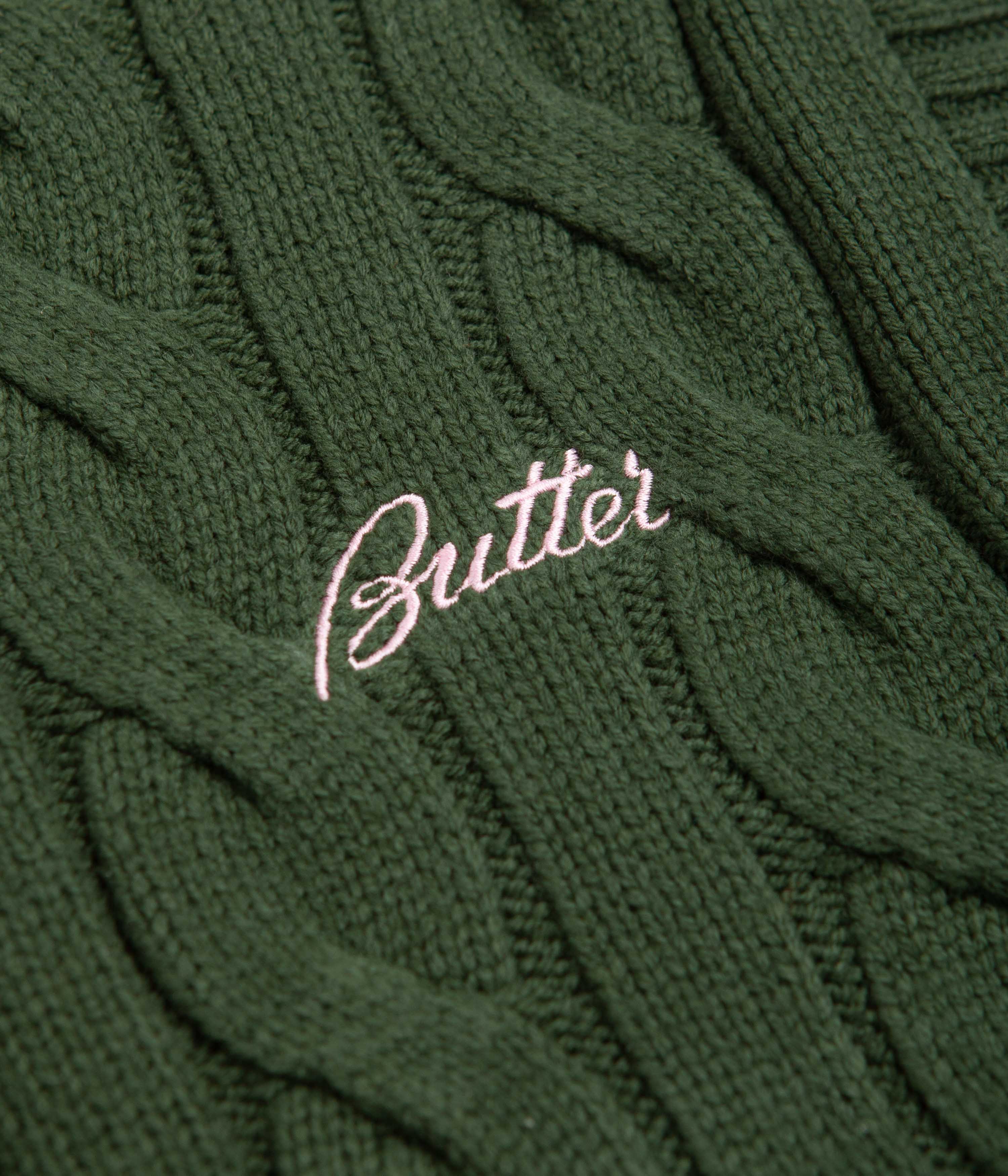 Butter Goods Cable Knit Vest - Forest - Image 4