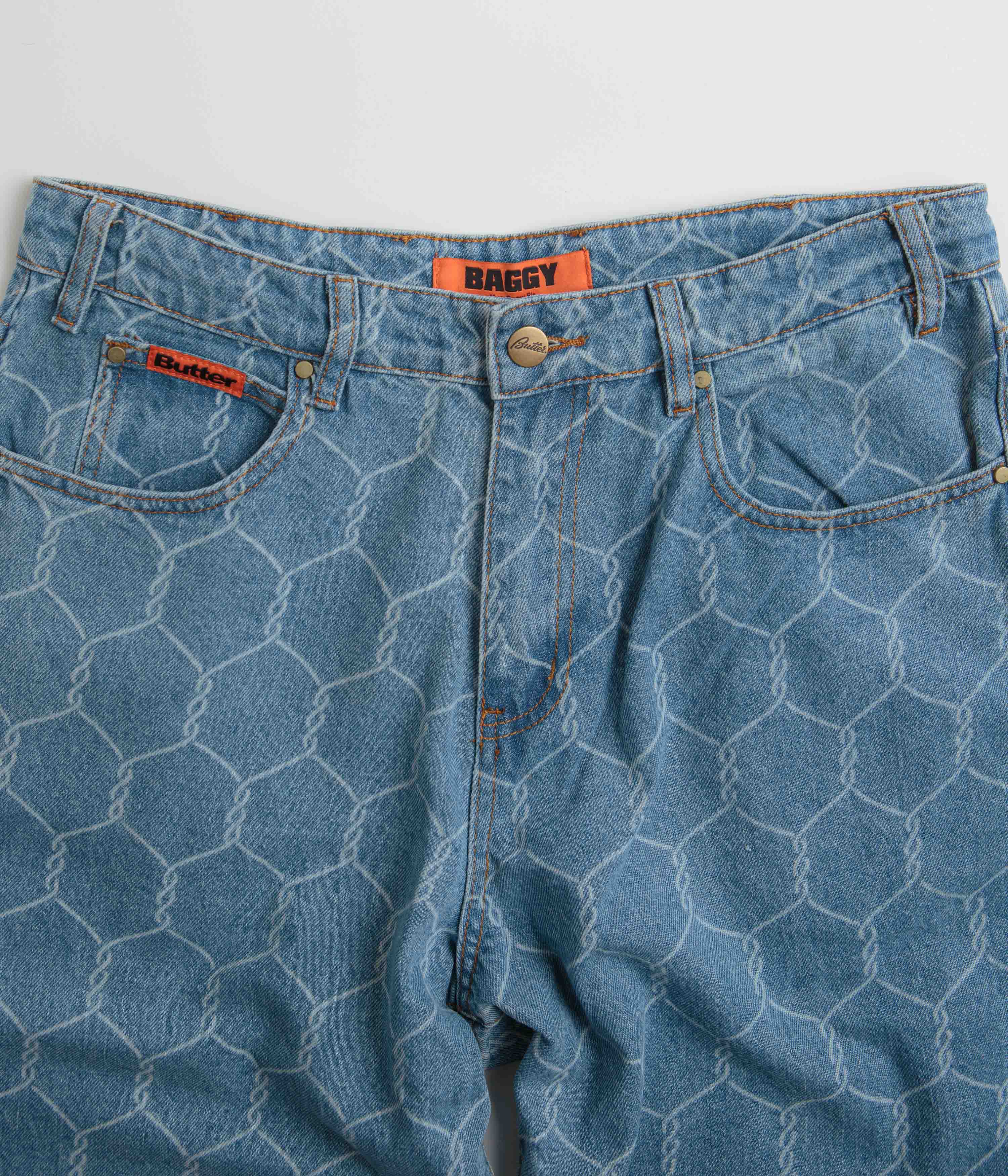 Butter Goods Chain Link Jeans - Washed Indigo - Image 4