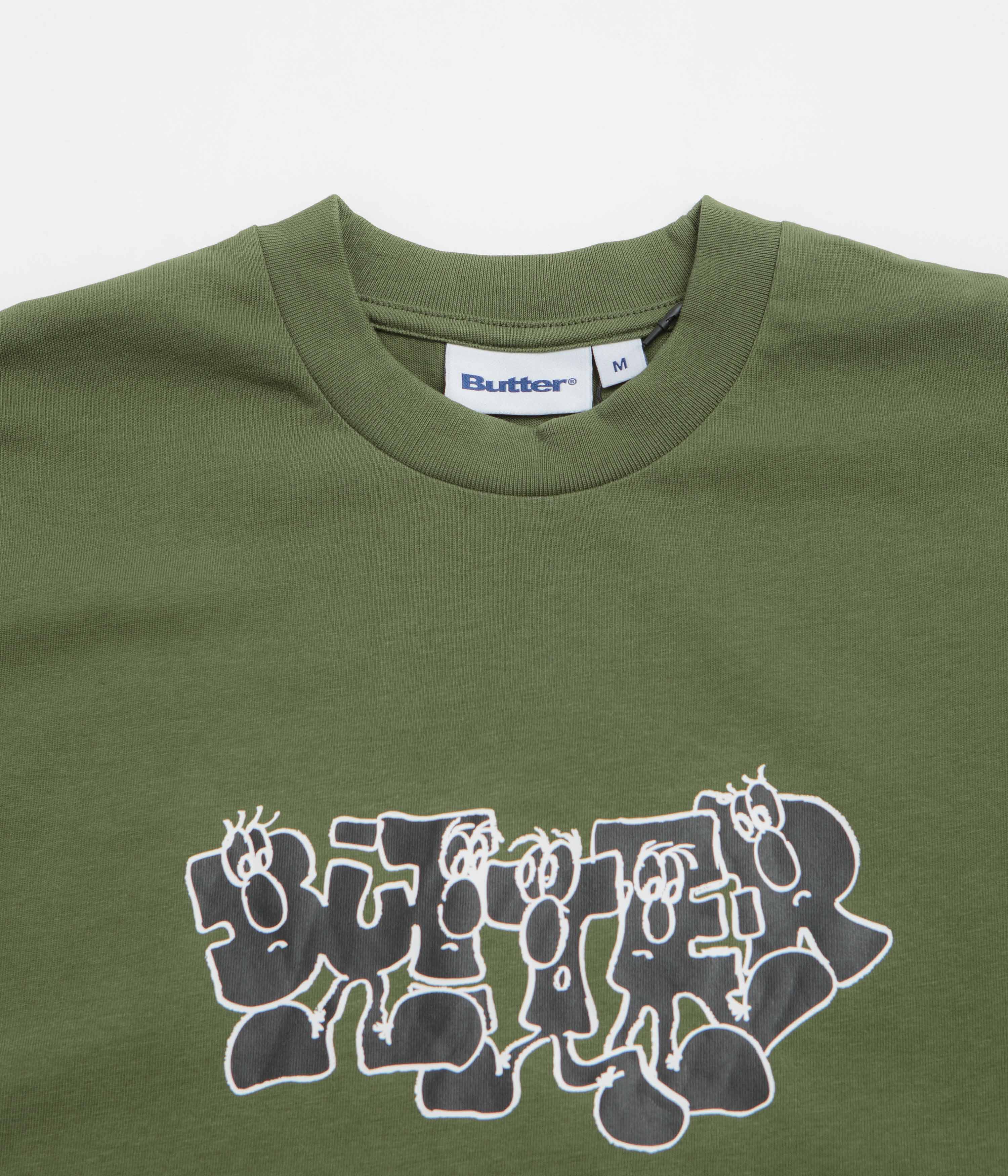 Butter Goods Character T-Shirt - Army - Image 2