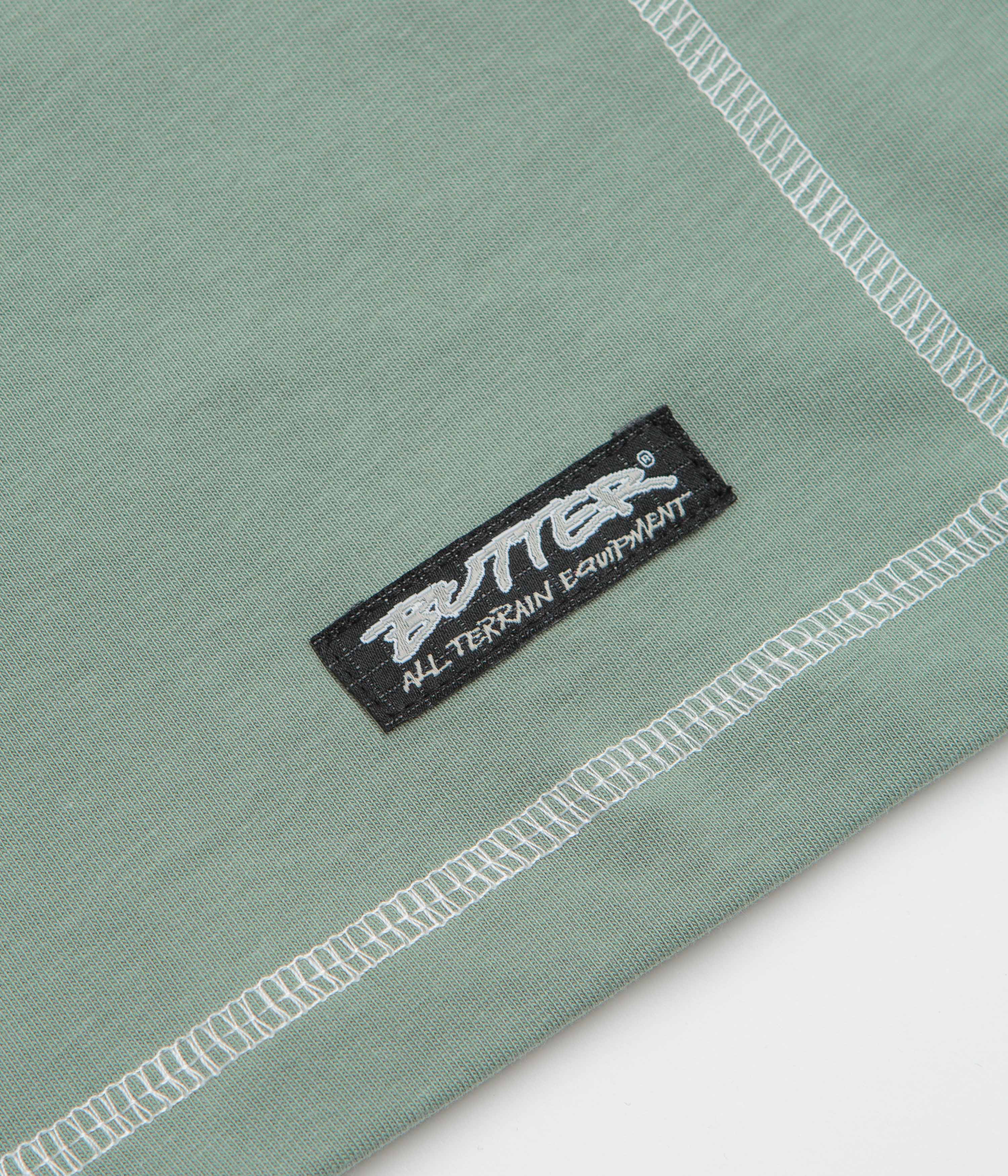 Butter Goods Cliff Contrast T-Shirt - Dull Mint - Image 3