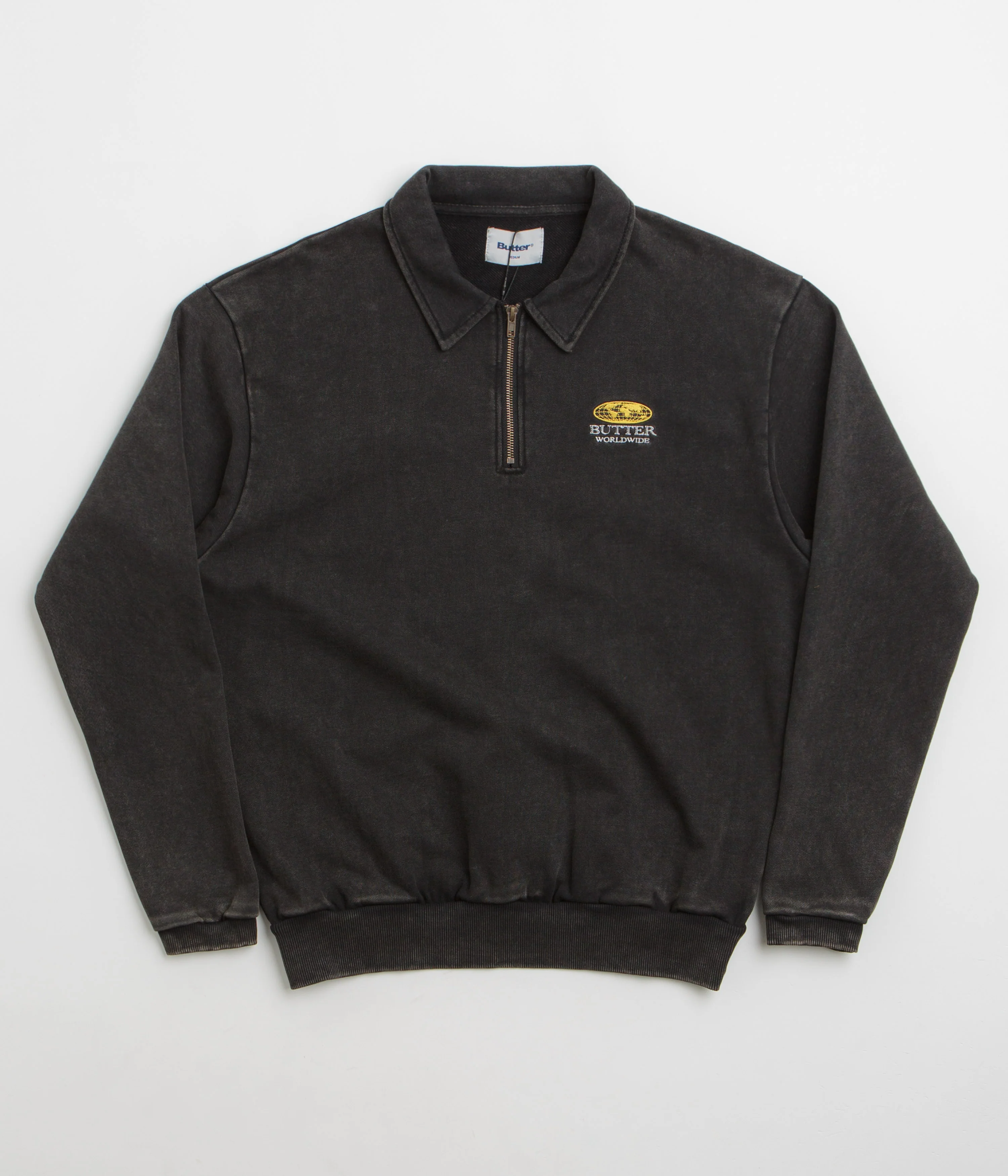 Butter Goods Corp 1/4 Zip Sweatshirt - Black