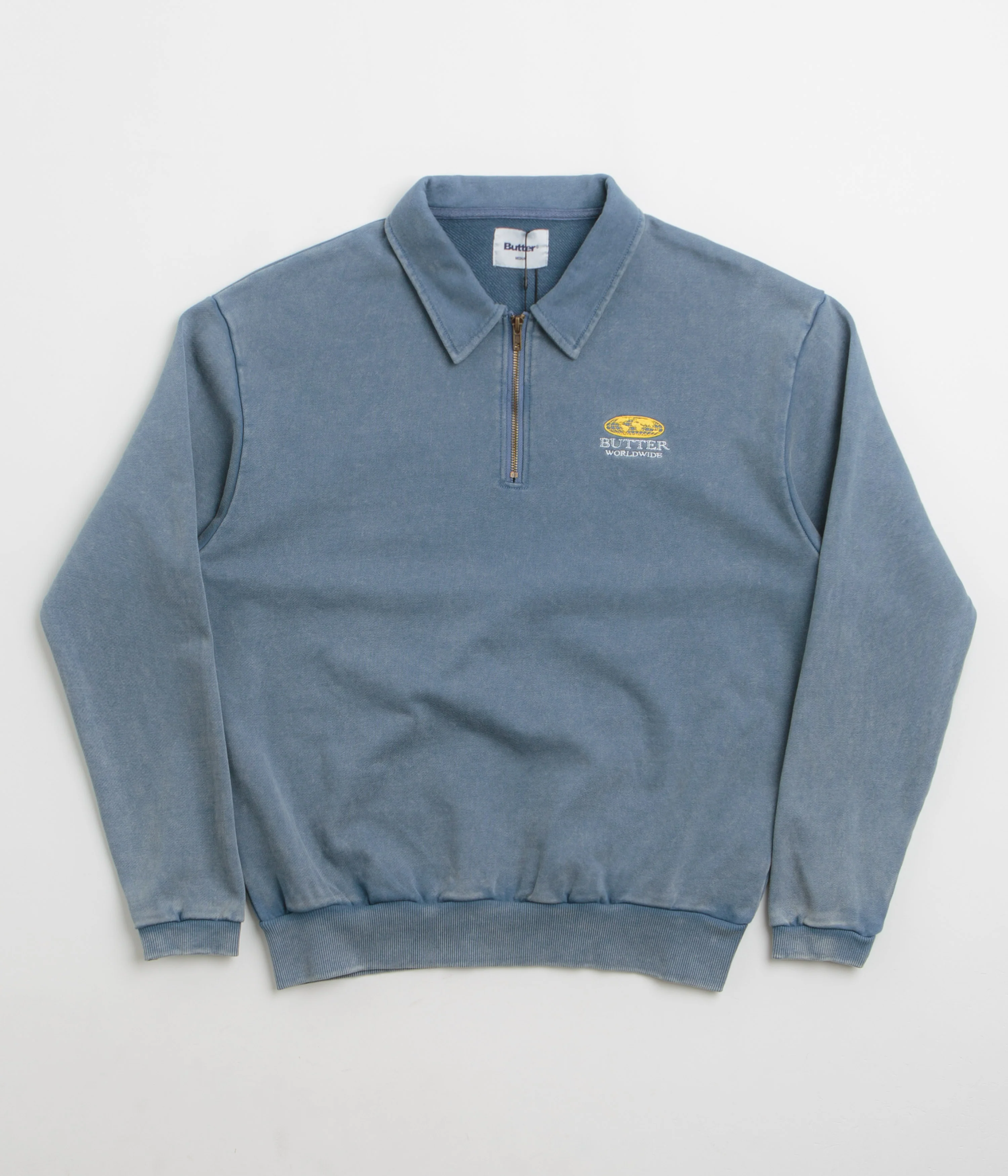 Butter Goods Corp 1/4 Zip Sweatshirt - Navy