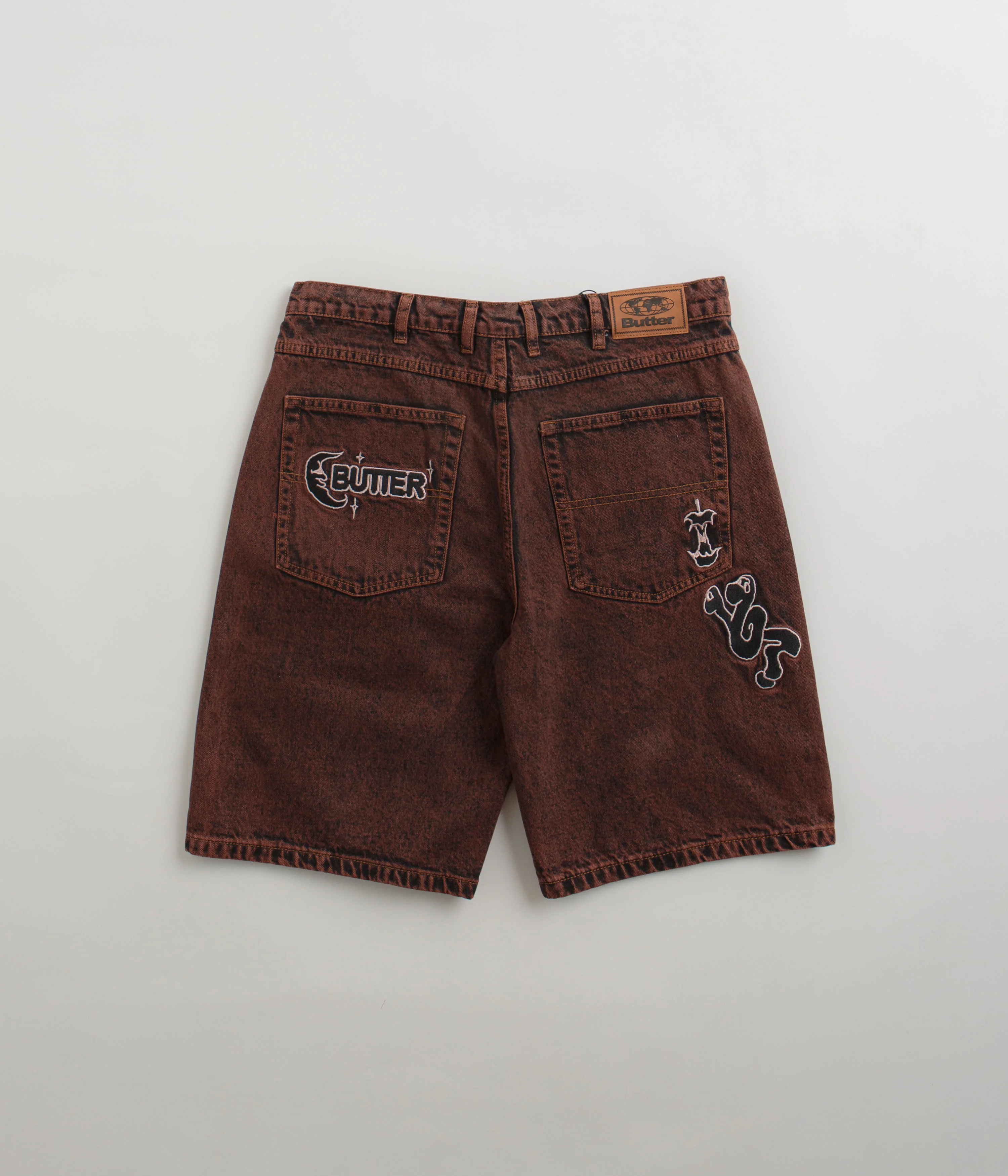 Butter Goods Critter Baggy Denim Shorts - Brick - Image 3