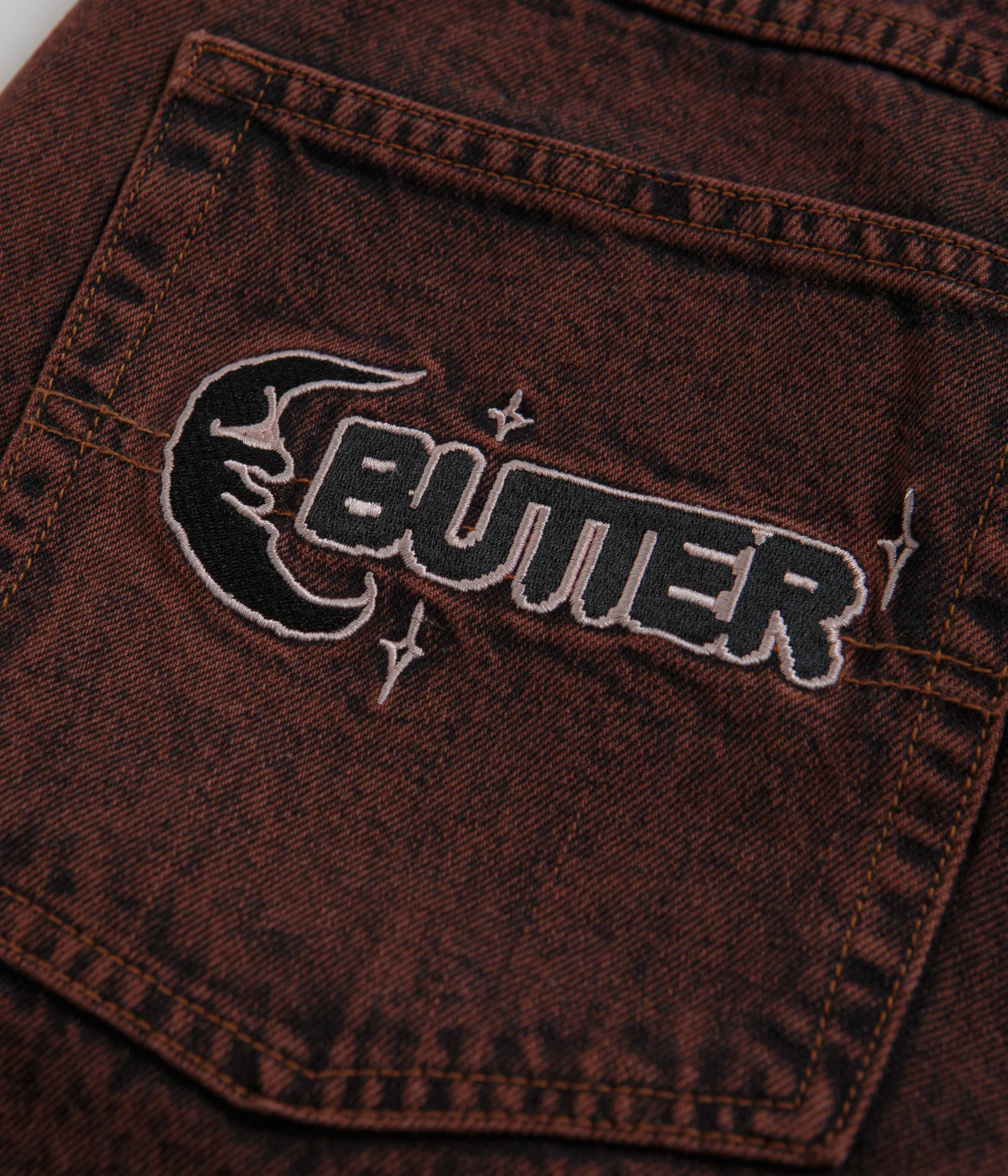Butter Goods Critter Baggy Denim Shorts - Brick - Image 7