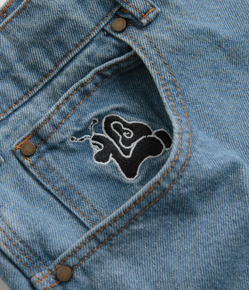 Butter Goods Critter Baggy Denim Shorts - Washed Indigo - Image 7