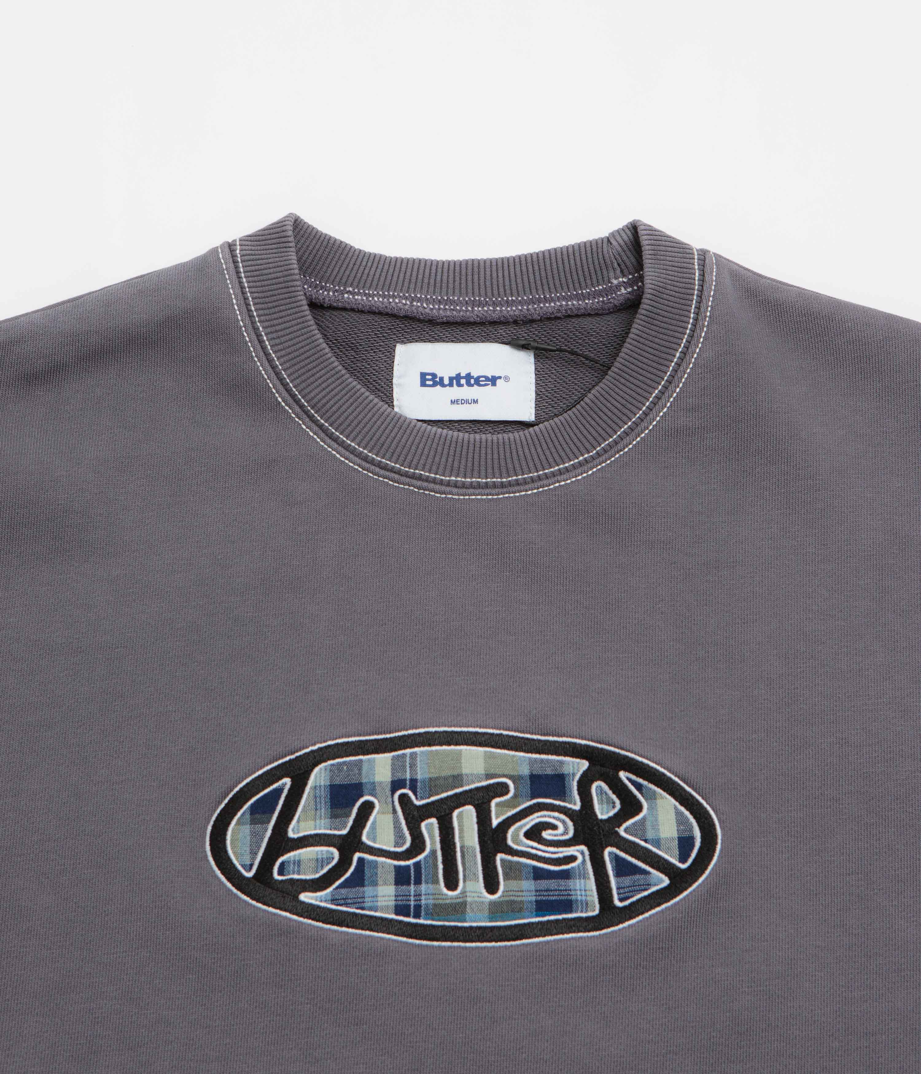 Butter Goods Crust Crewneck Sweatshirt - Washed Charcoal - Image 2