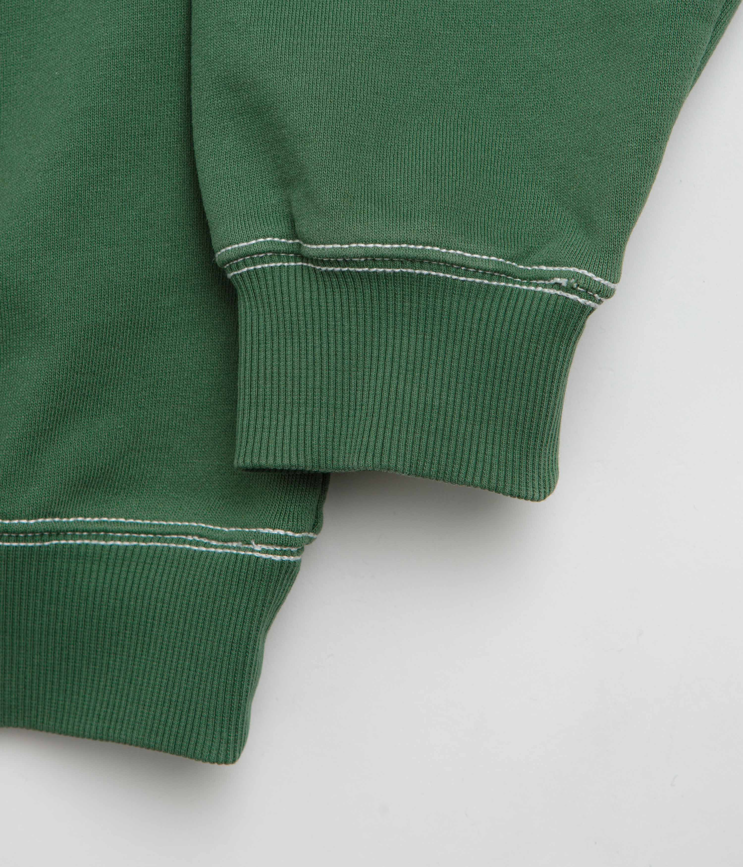 Butter Goods Crust Crewneck Sweatshirt - Washed Forest - Image 4