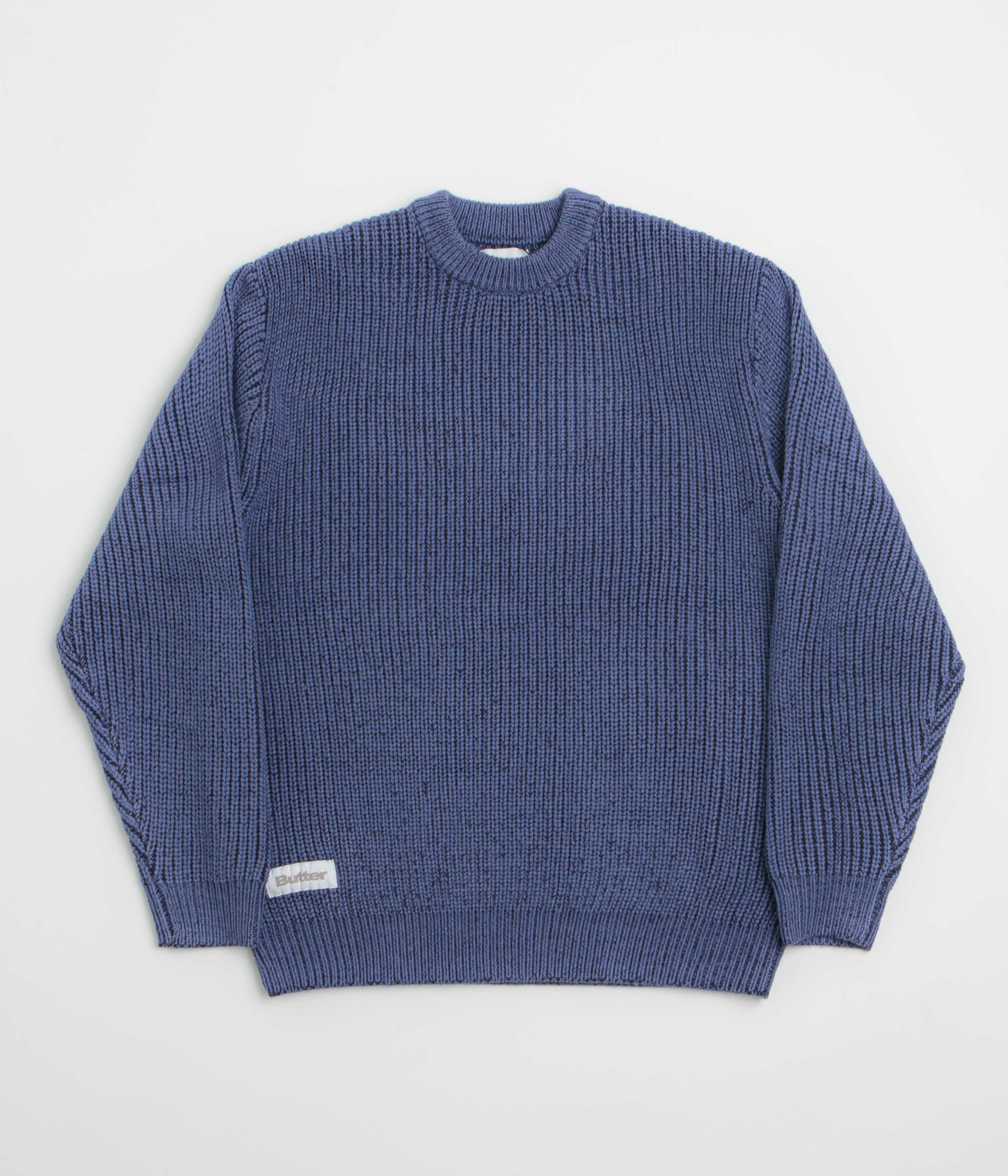 Butter Goods Drain Knit Sweatshirt - Midnight