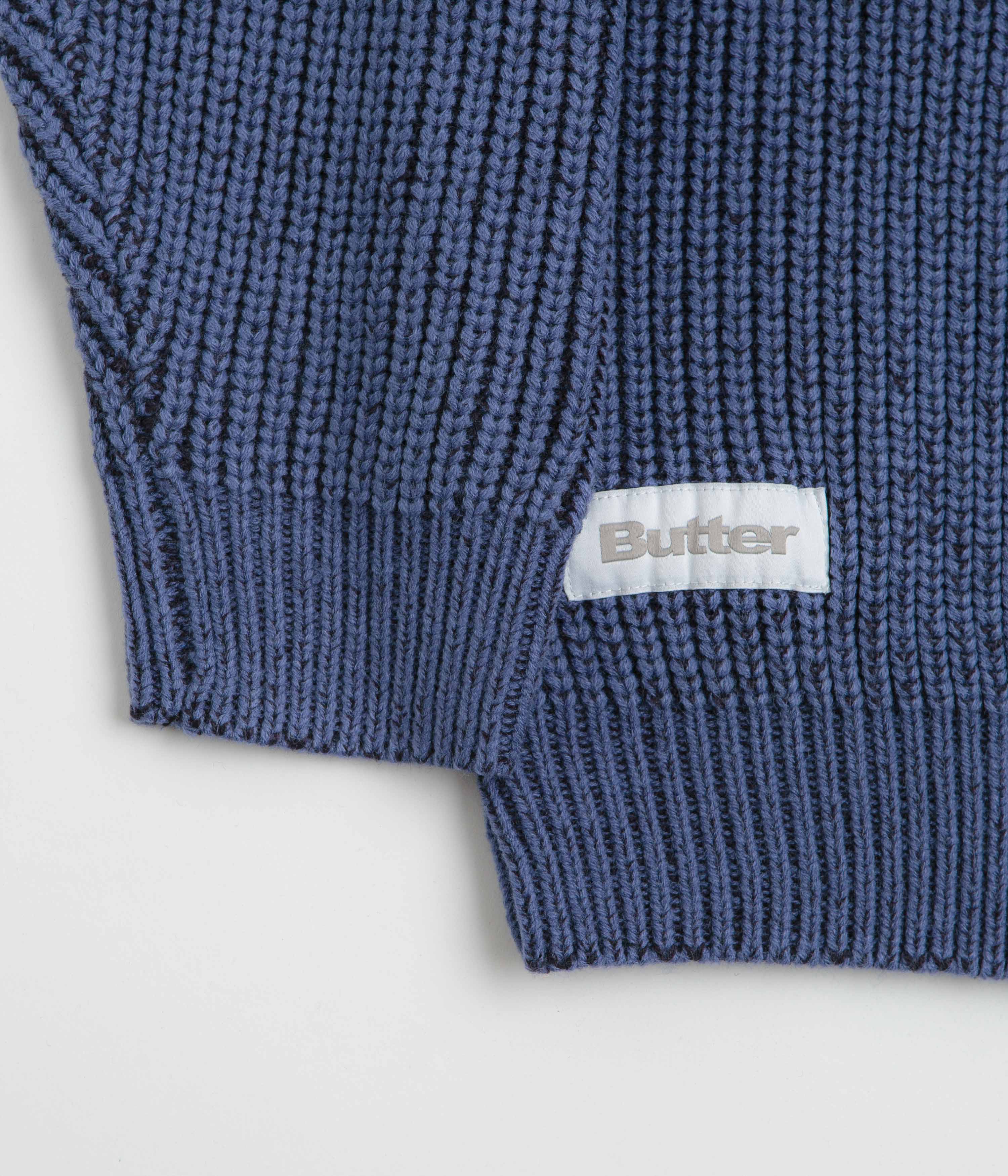 Butter Goods Drain Knit Sweatshirt - Midnight - Image 3