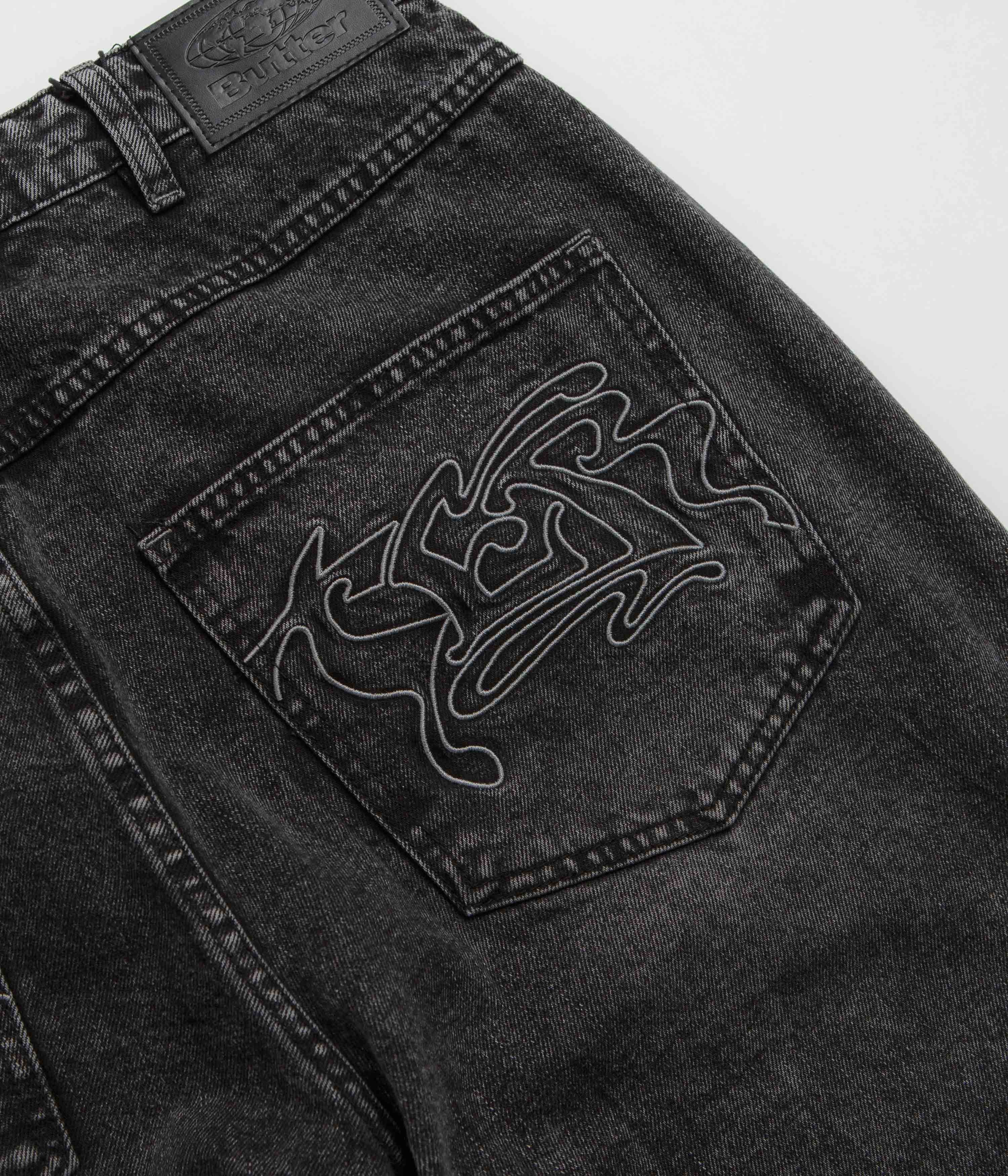 Butter Goods Drummer Baggy Jeans - Streaky Black - Image 8