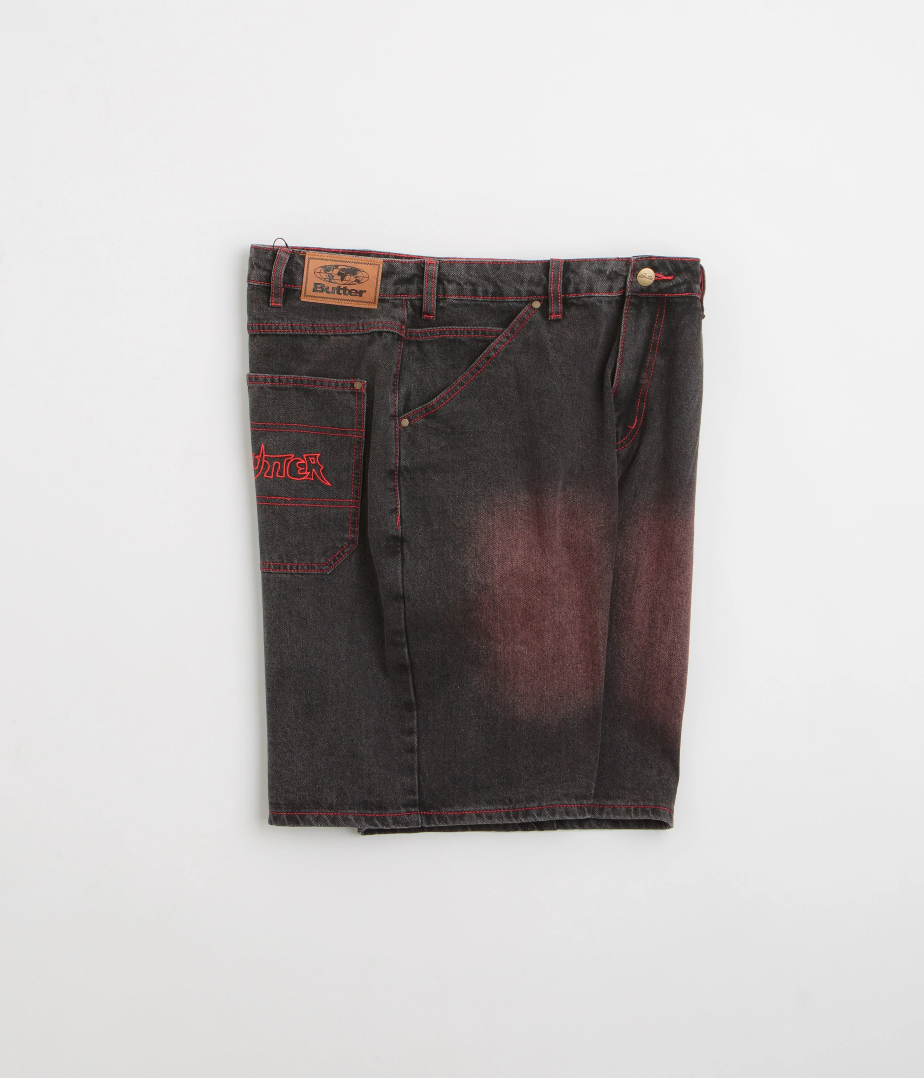 Butter Goods Encounter Denim Shorts - Tinted Washed Black - Image 2