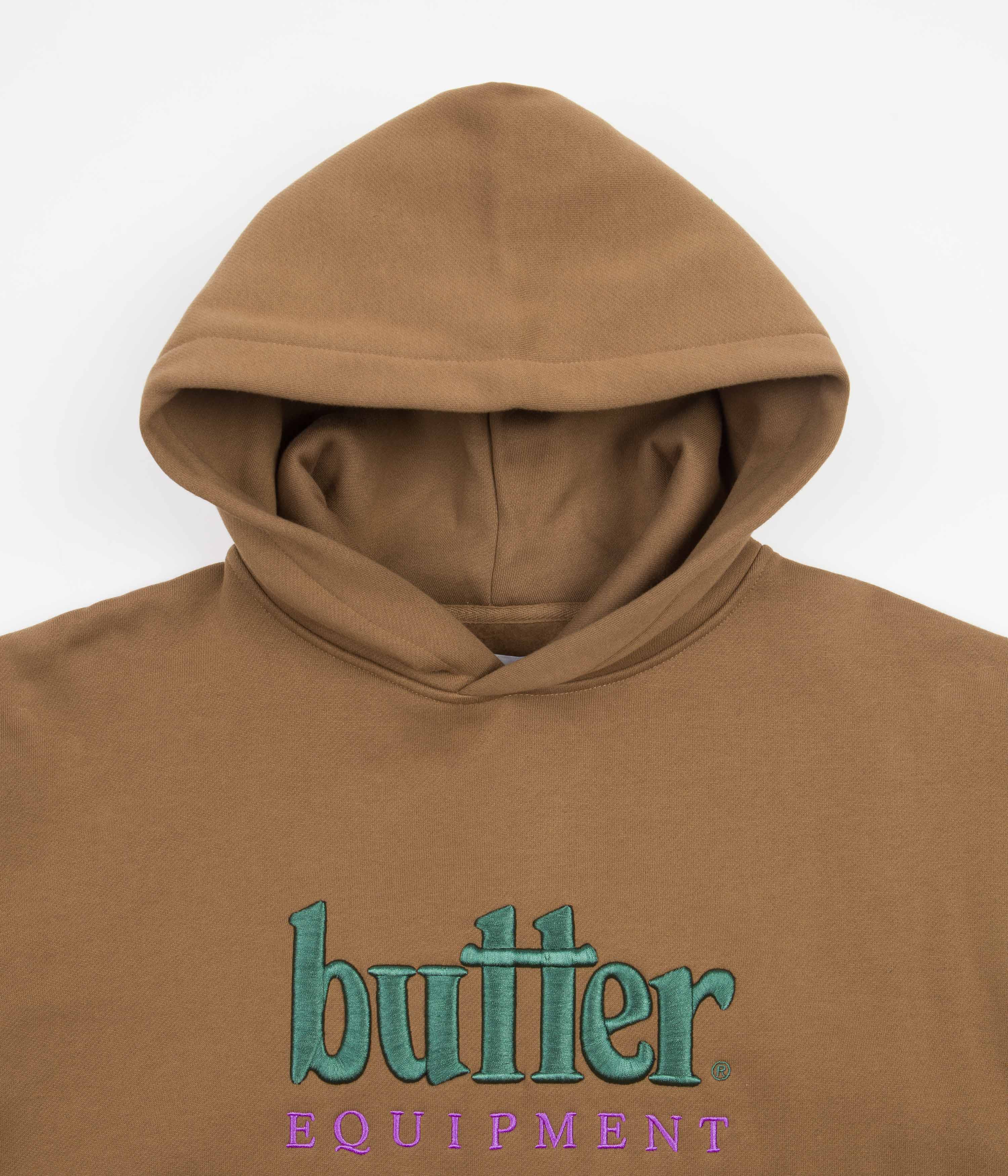 Butter Goods Equipment Embroidered Hoodie - Brown - Image 4