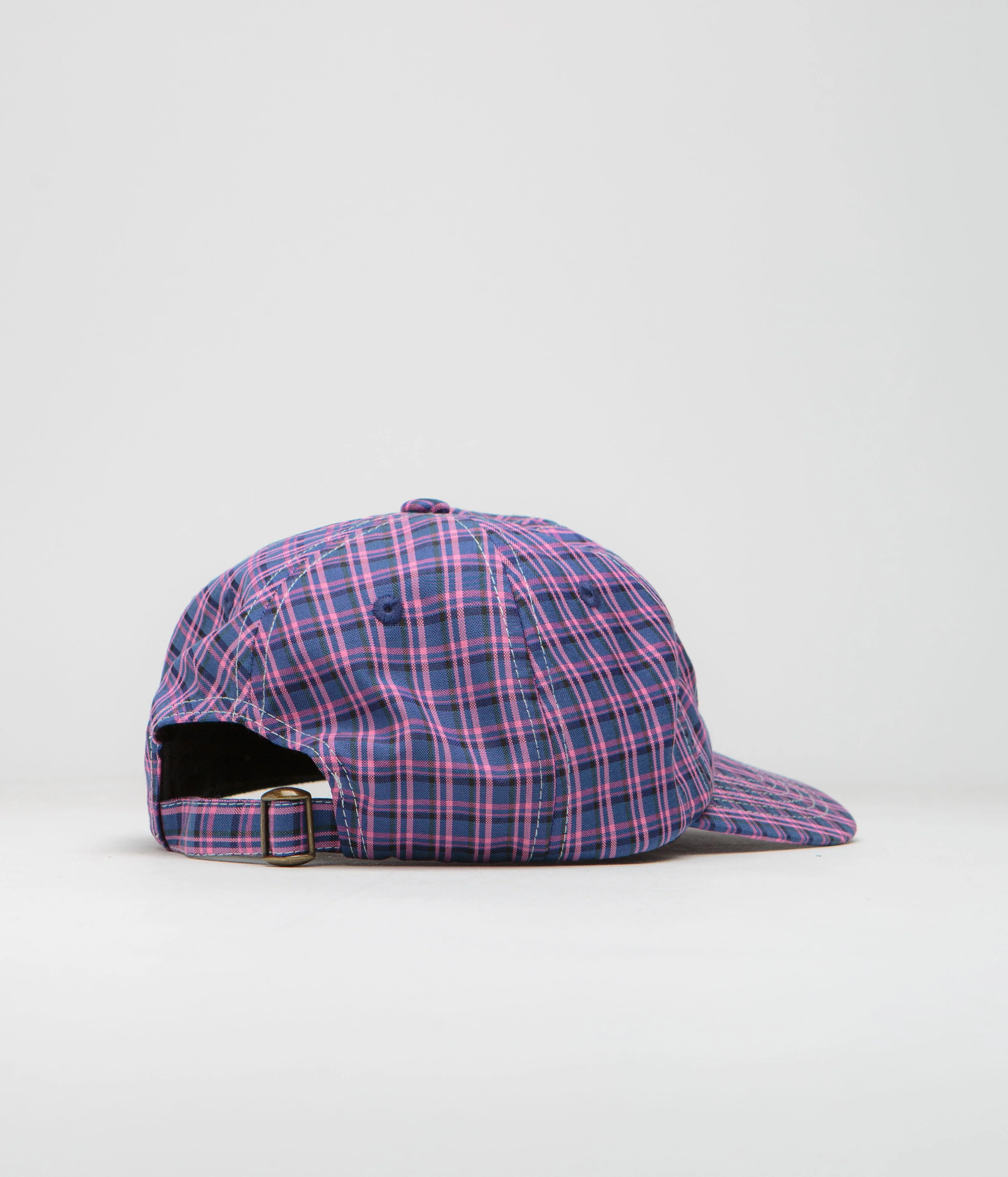 Butter Goods Equipt Plaid Cap - Navy / Pink - Image 3