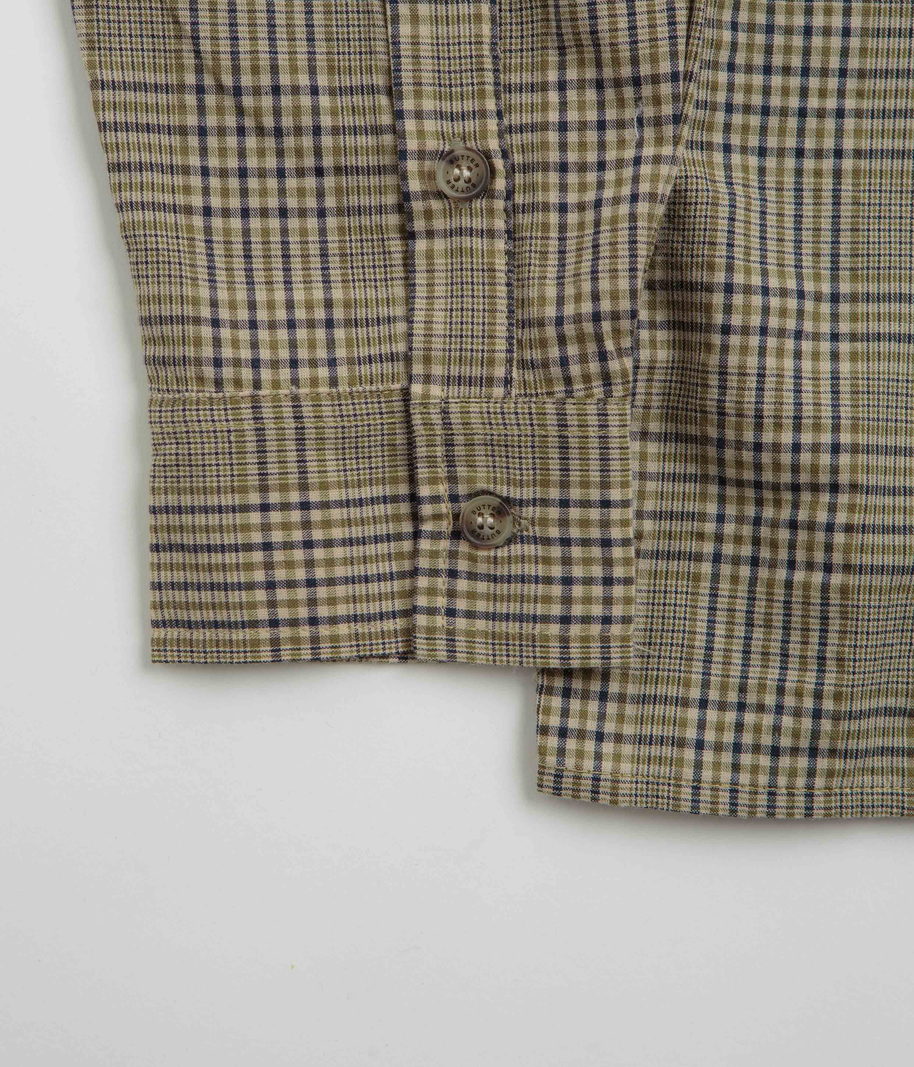 Butter Goods Equipt Plaid Shirt - Olive - Image 2