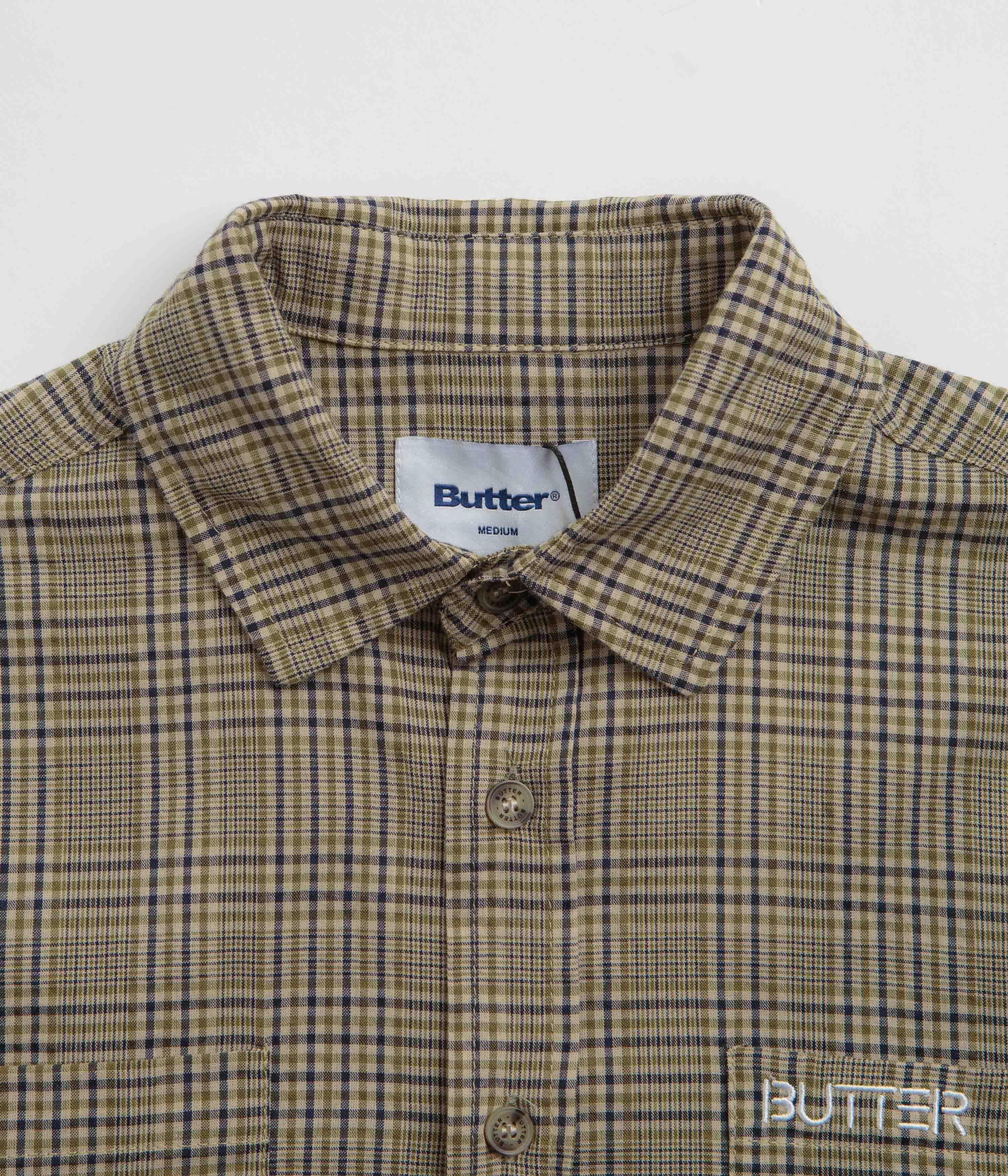 Butter Goods Equipt Plaid Shirt - Olive - Image 4