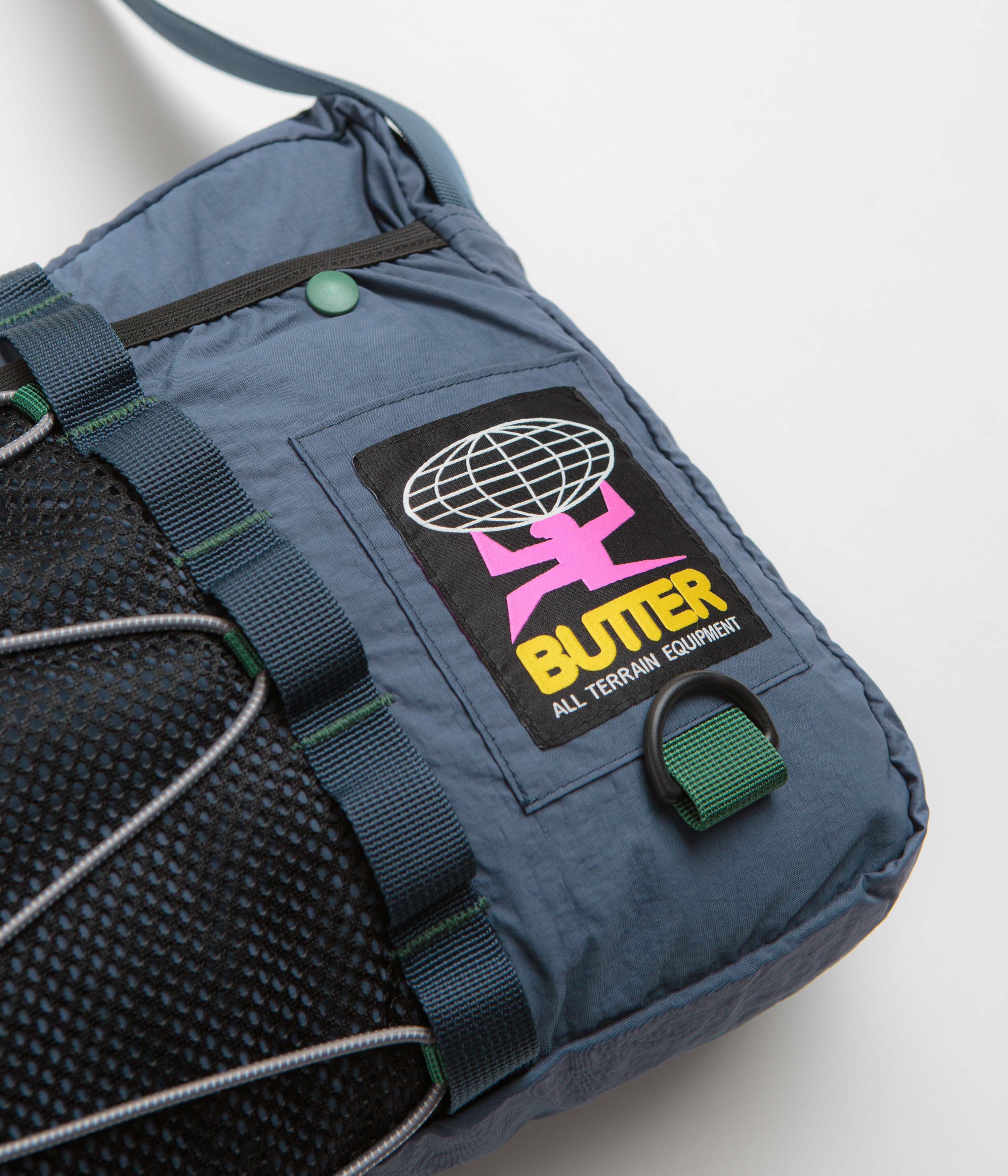 Butter Goods Express Side Bag - Navy / Green - Image 2