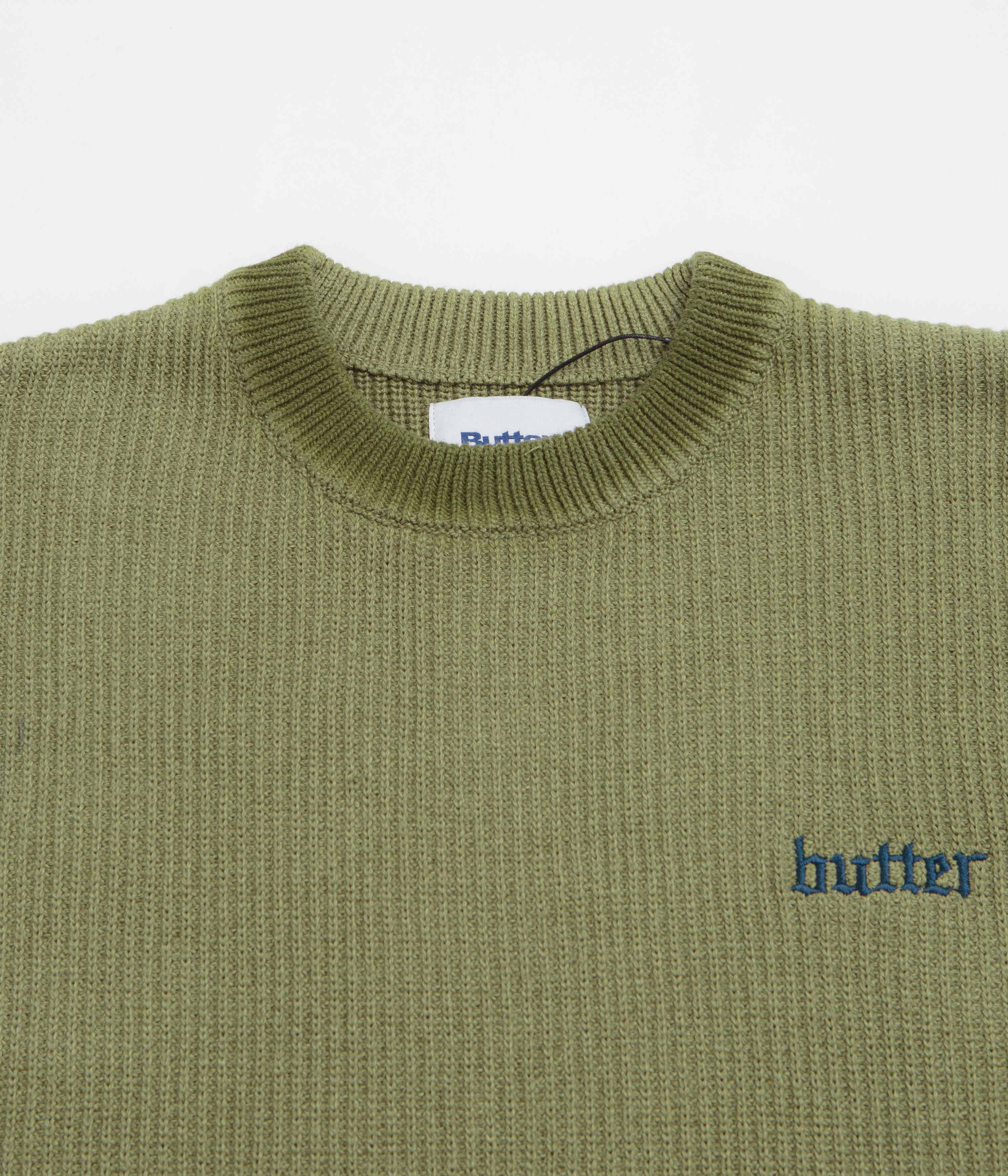 Butter Goods Fade Knit Crewneck Sweatshirt - Algae - Image 2