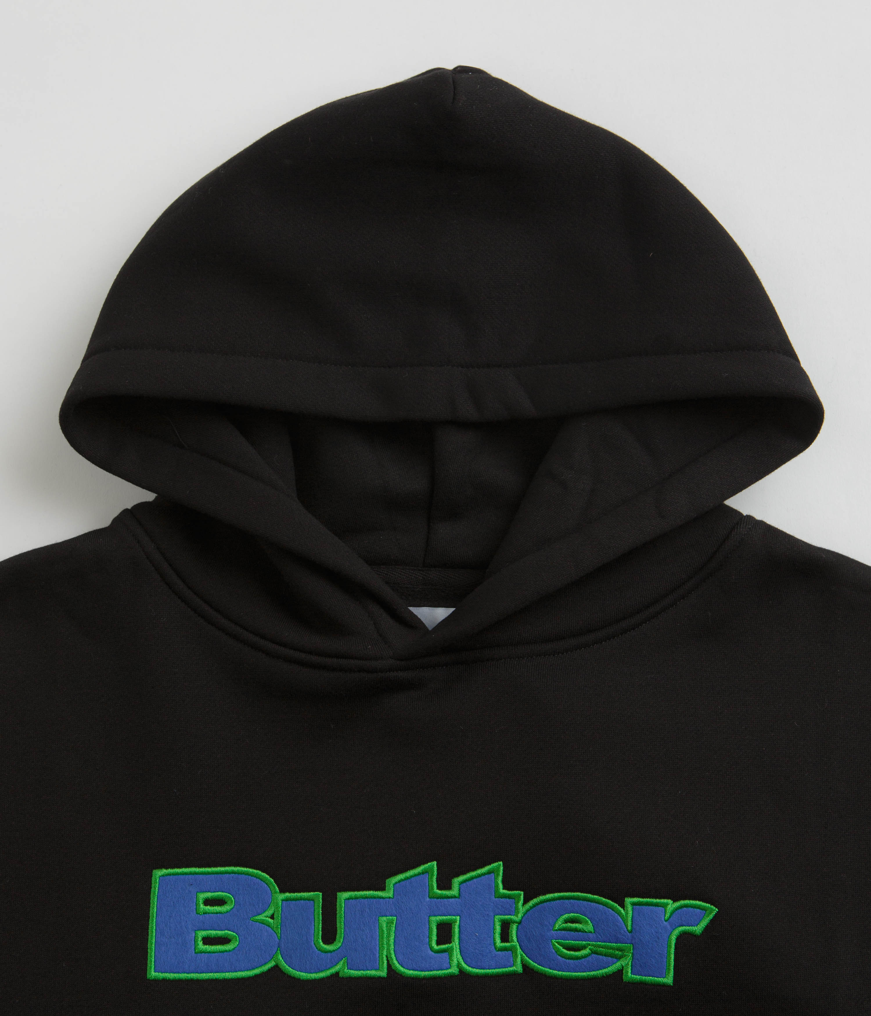 Butter Goods Felt Logo Applique Hoodie - Black - Image 2