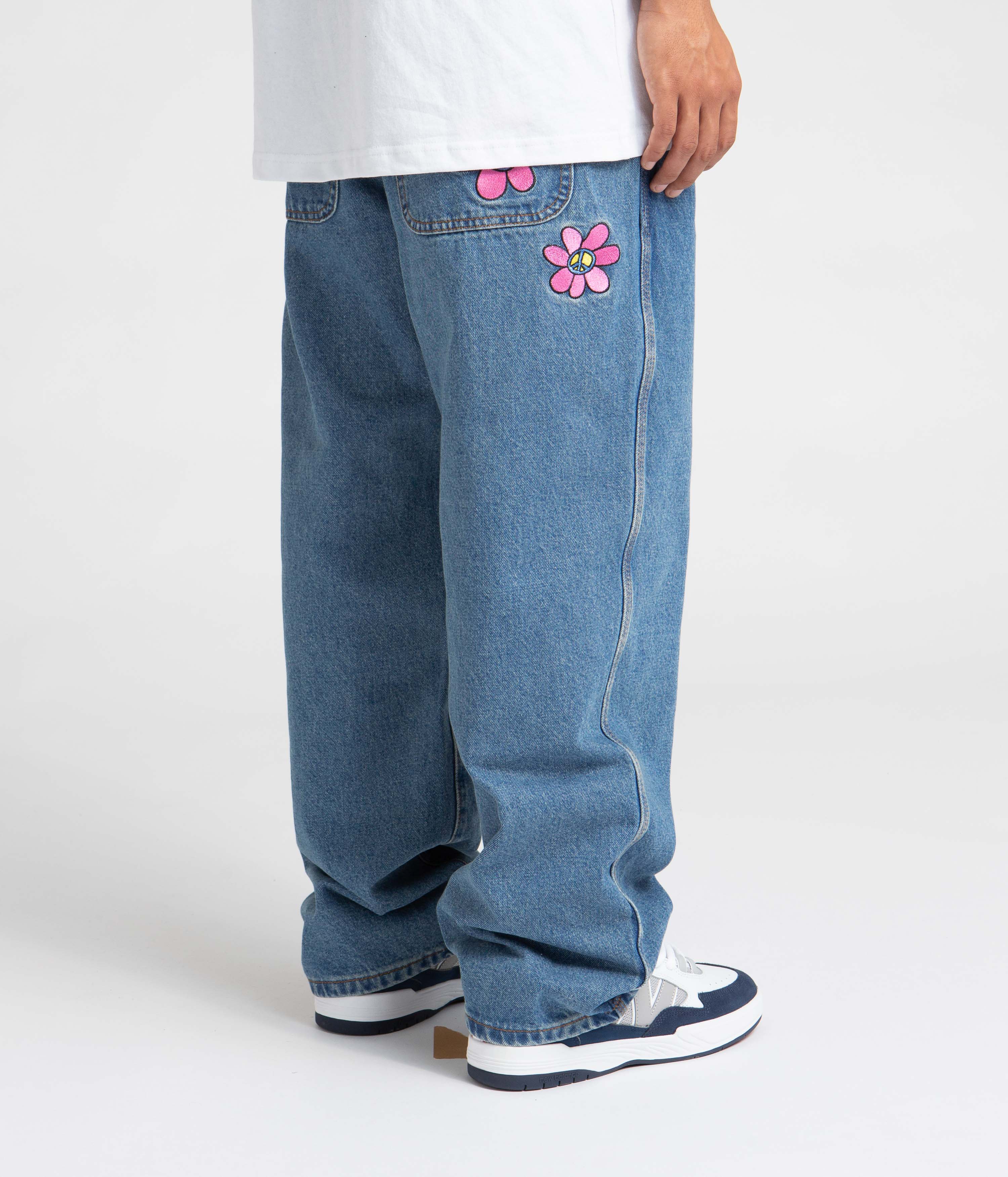 Butter Goods Flower Denim Jeans - Washed Indigo - Image 4