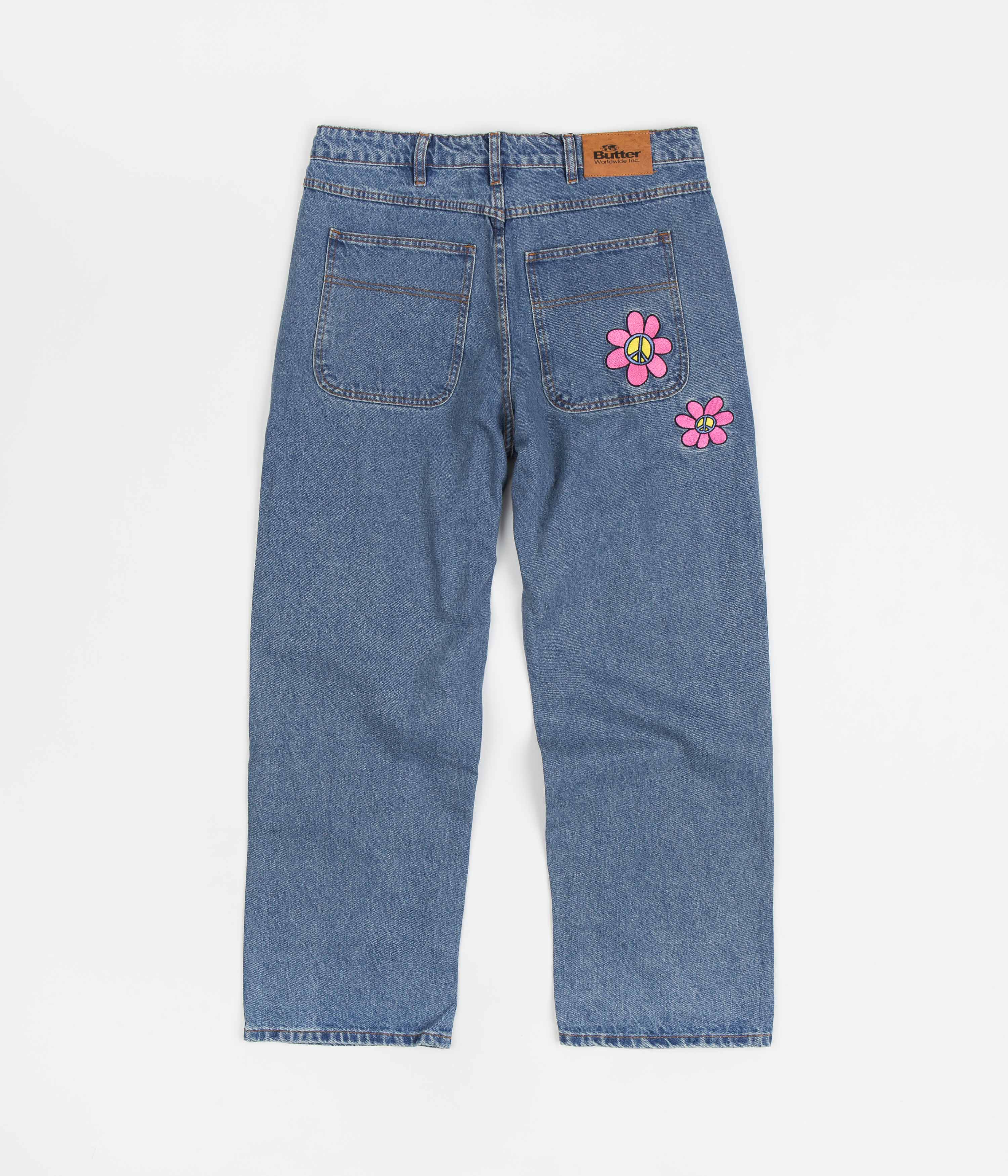 Butter Goods Flower Denim Jeans - Washed Indigo - Image 6