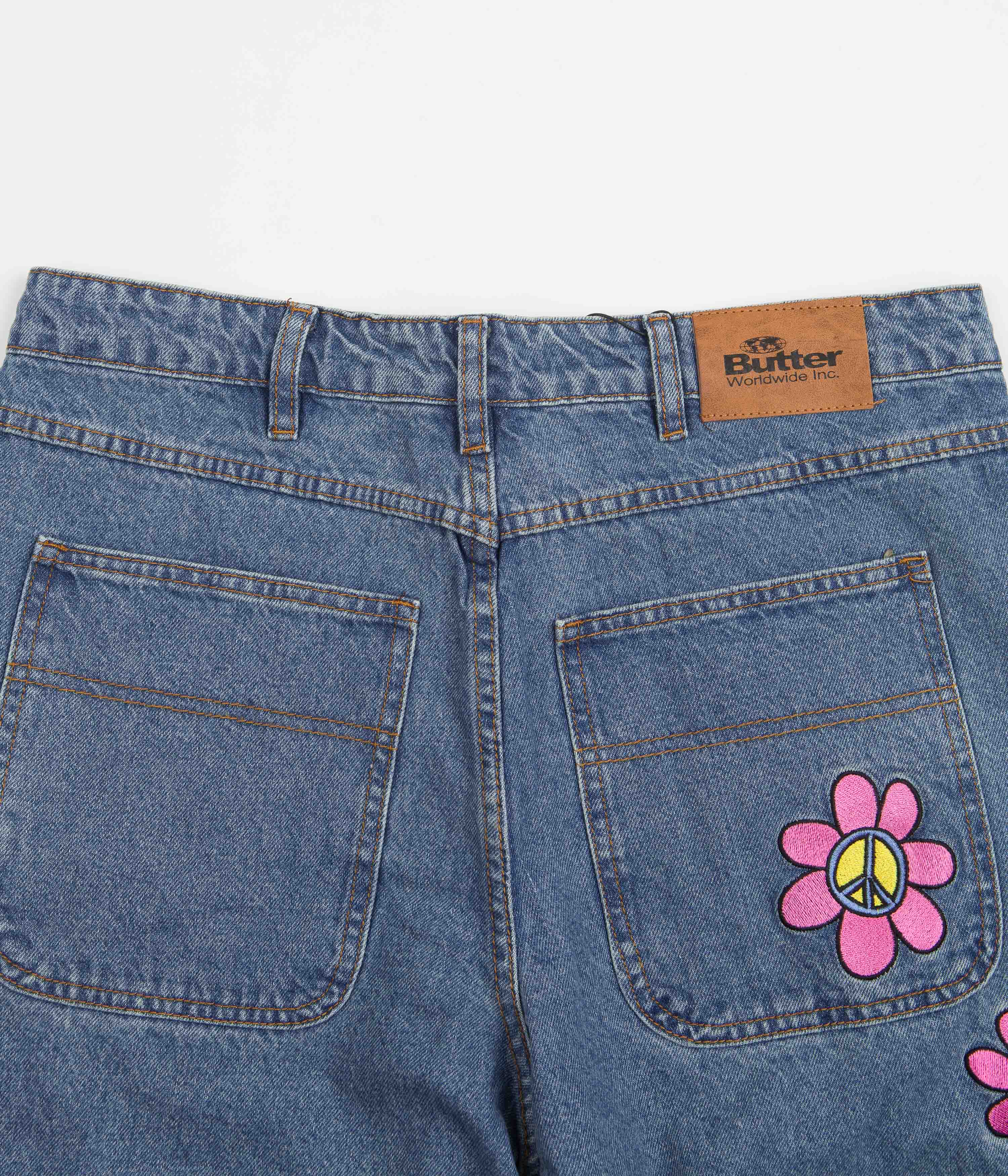 Butter Goods Flower Denim Jeans - Washed Indigo - Image 9