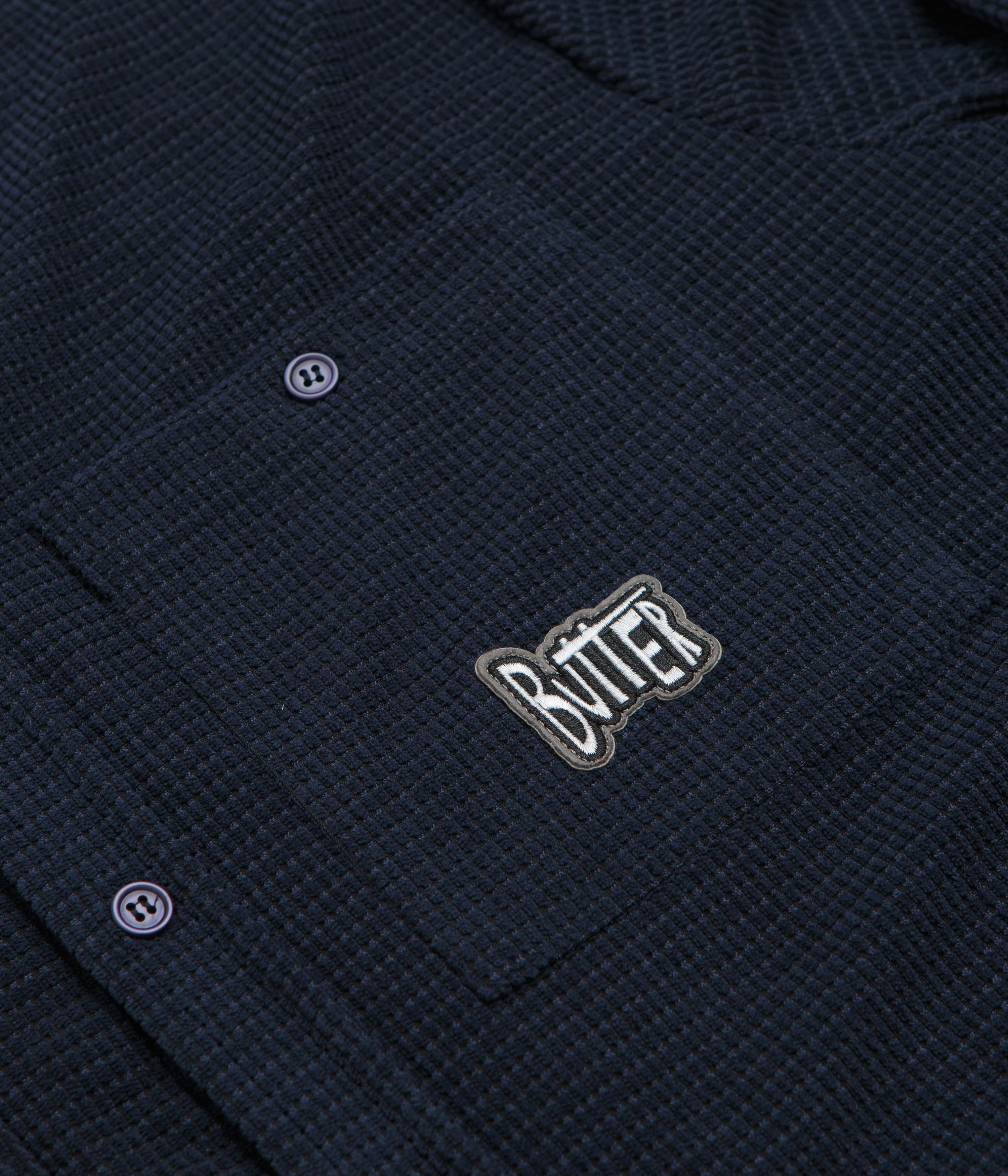 Butter Goods Grid Corduroy Overshirt - Navy - Image 3