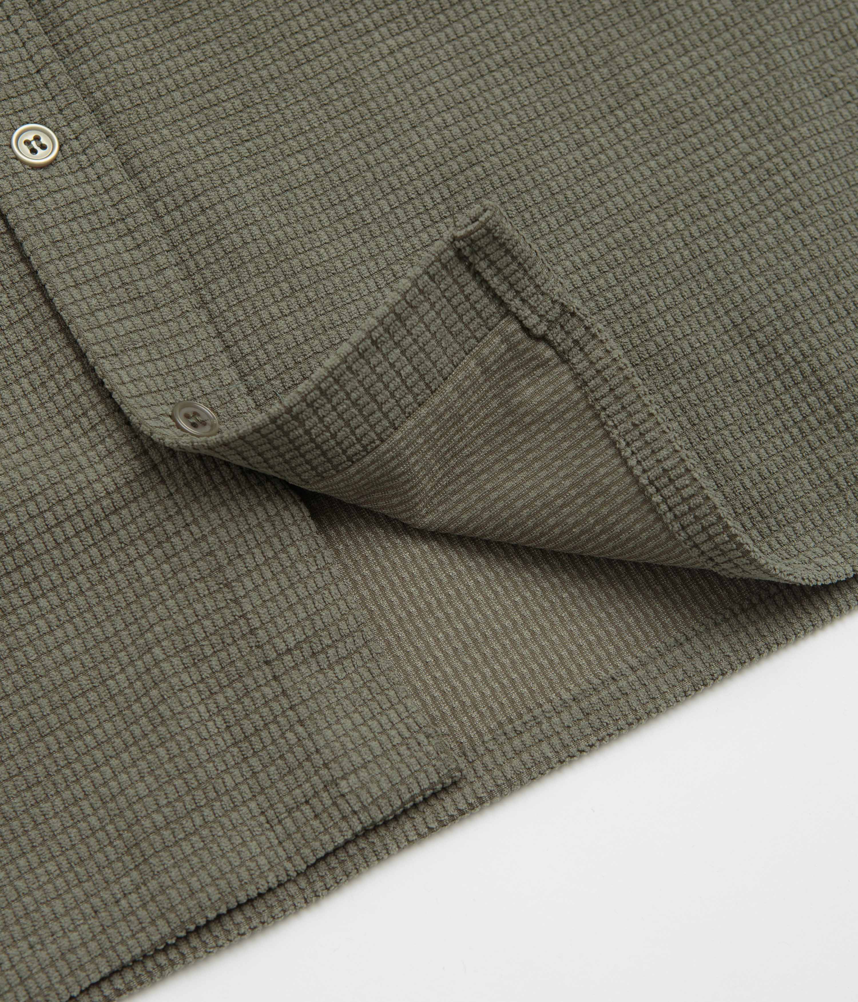 Butter Goods Grid Corduroy Overshirt - Olive - Image 4