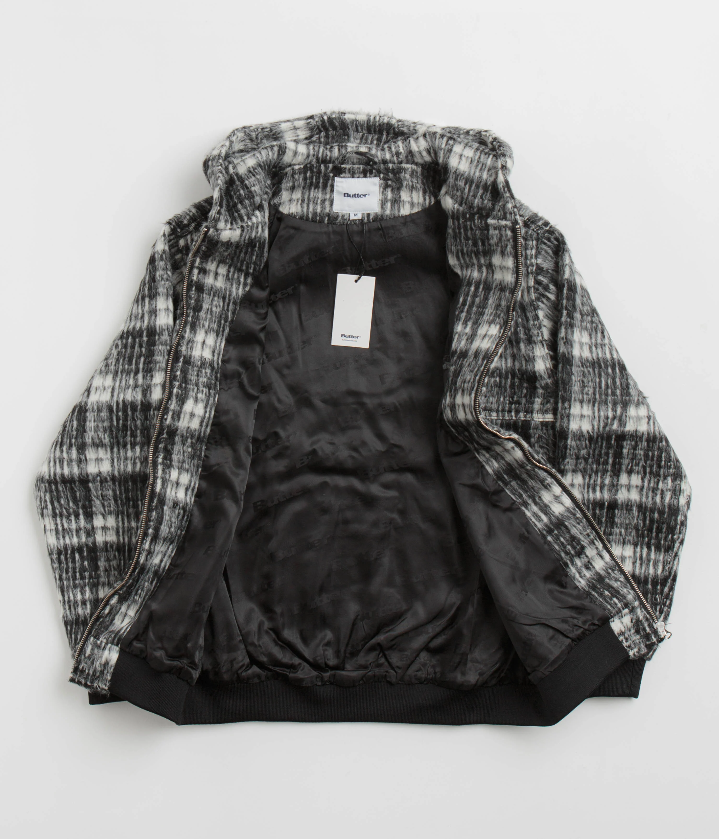 Butter Goods Heavy Plaid Work Jacket - Black / White - Image 2