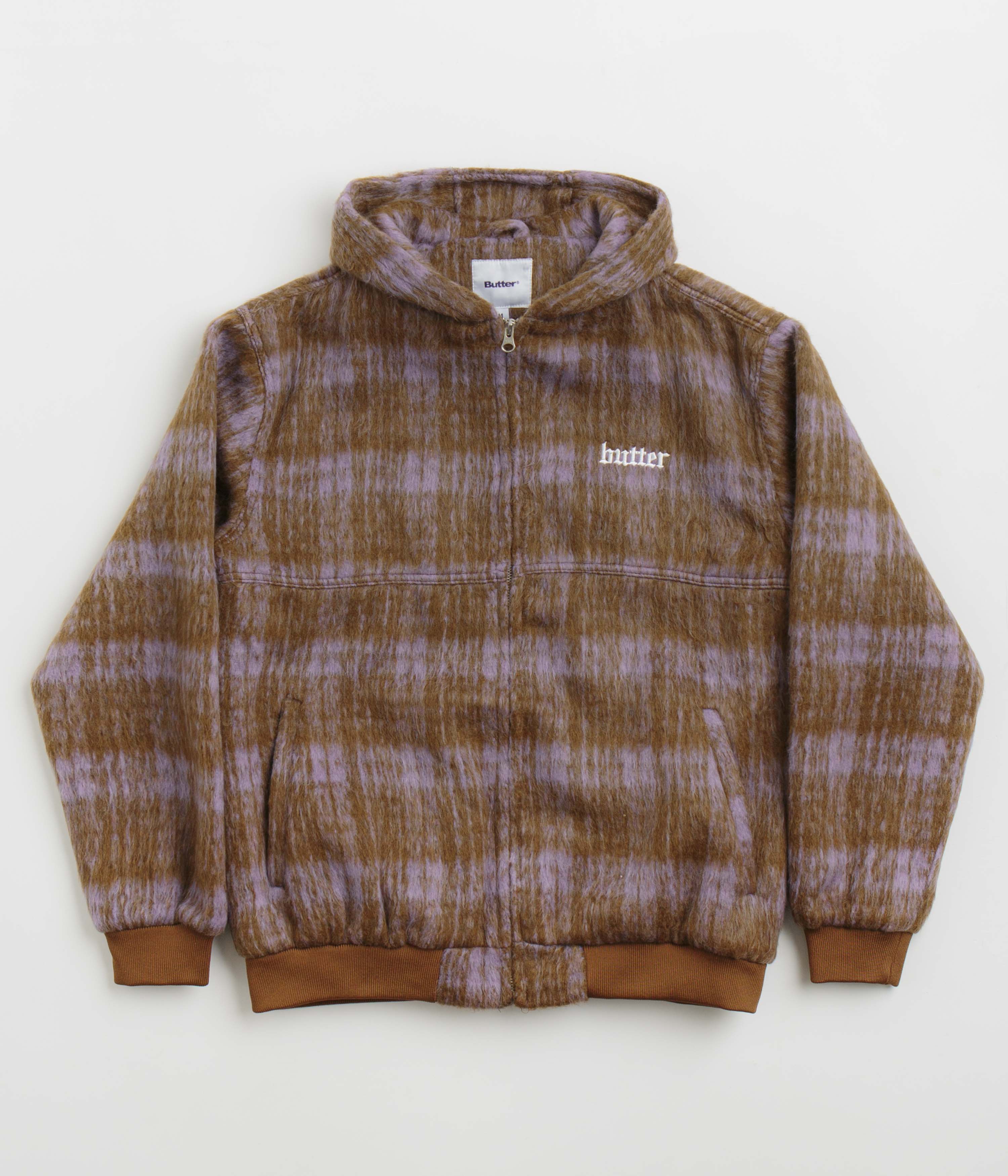 Butter Goods Heavy Plaid Work Jacket - Brick / Dusk