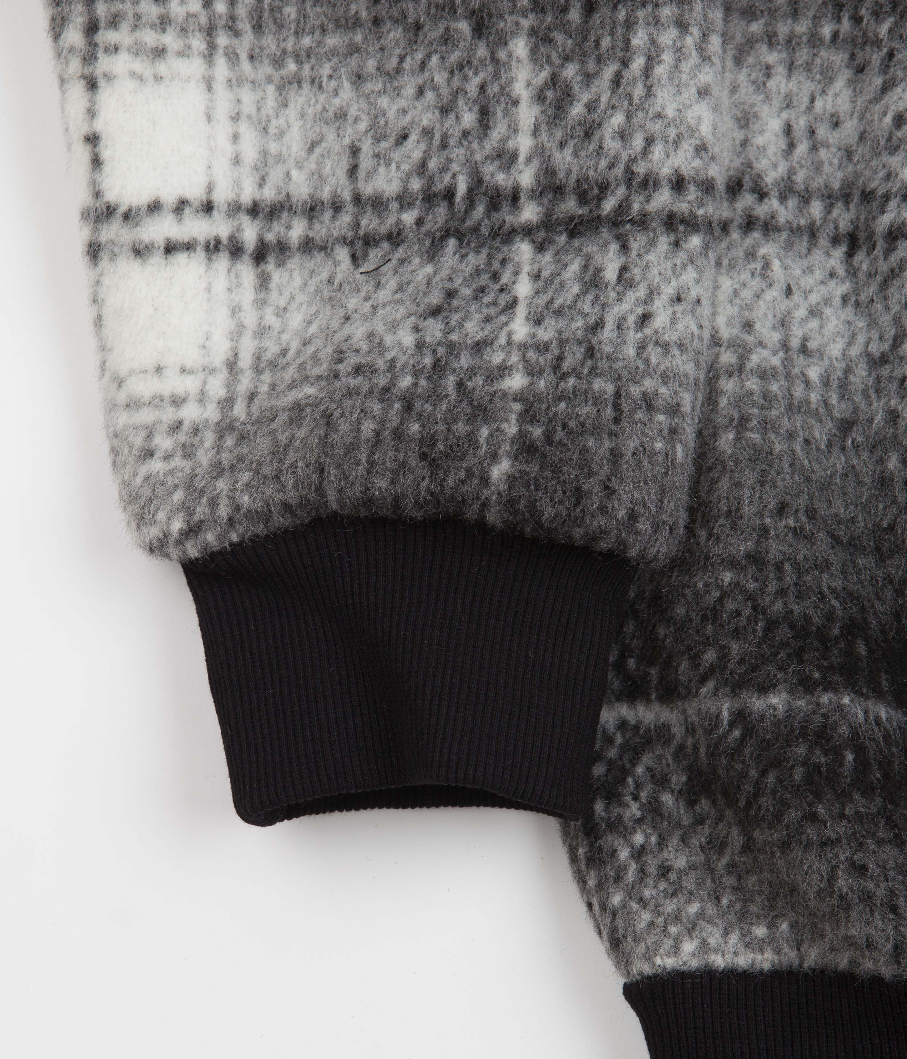Butter Goods Heavyweight Plaid Hoodie - Black / White - Image 3