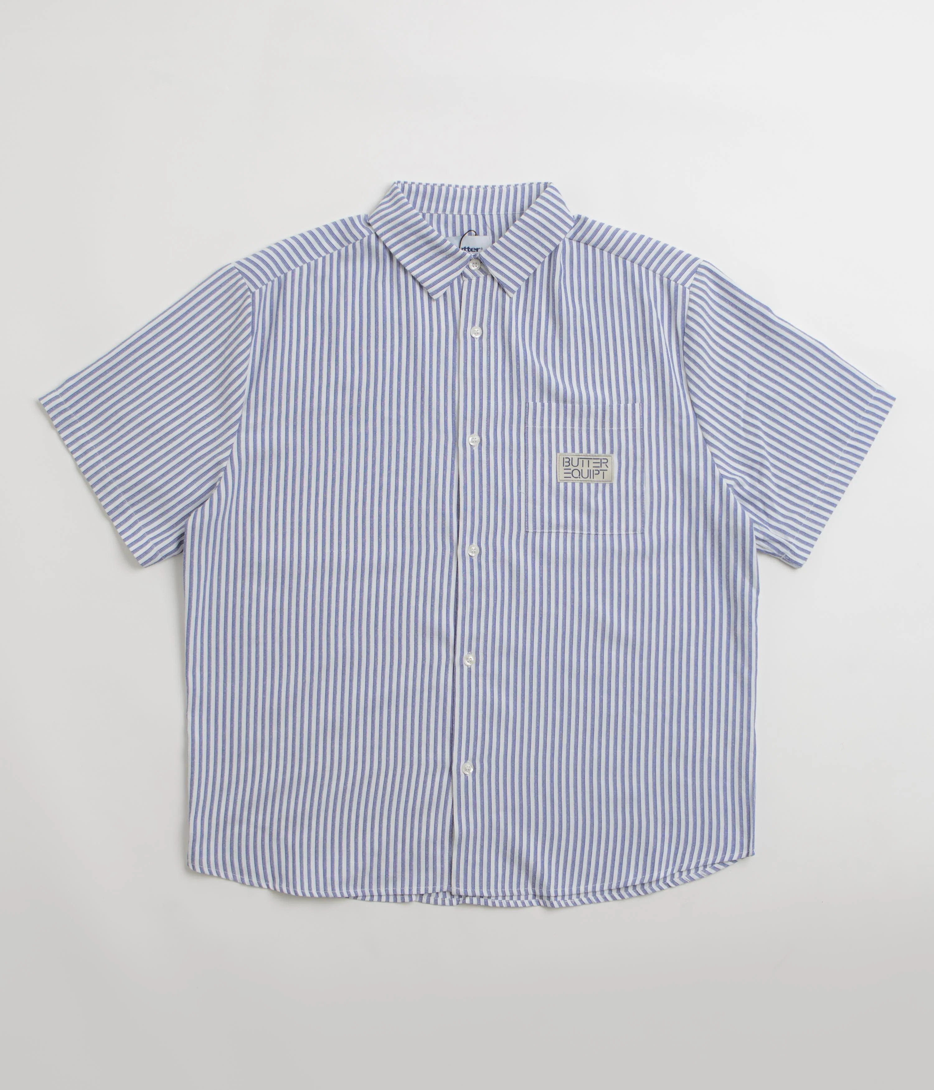 Butter Goods Hickory Short Sleeve Shirt - Blue Stripe