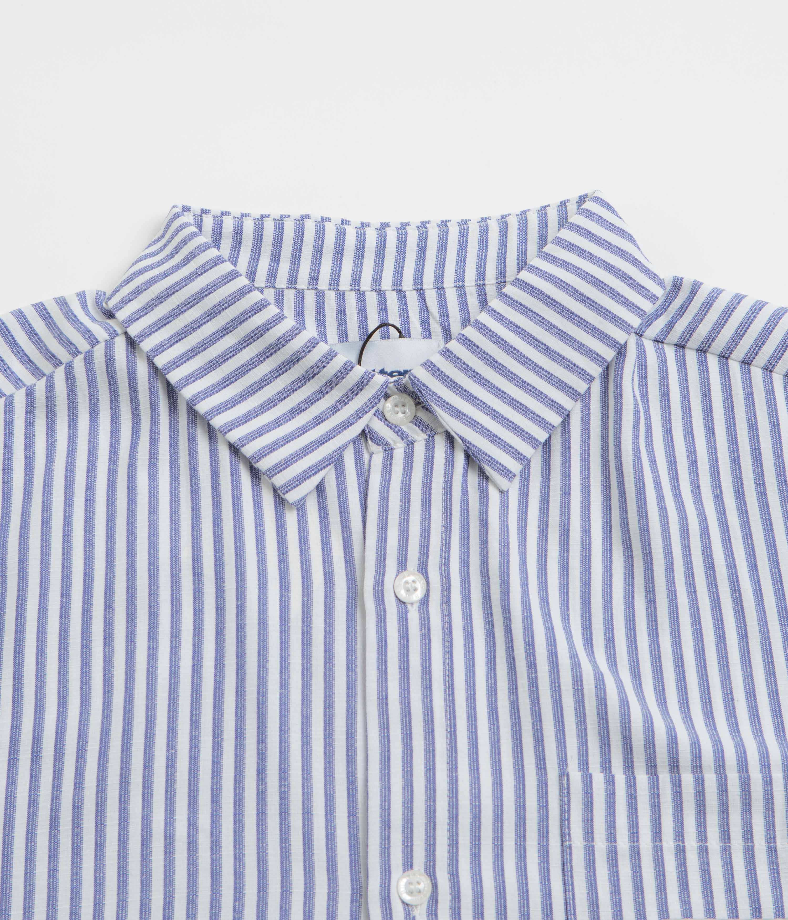 Butter Goods Hickory Short Sleeve Shirt - Blue Stripe - Image 2