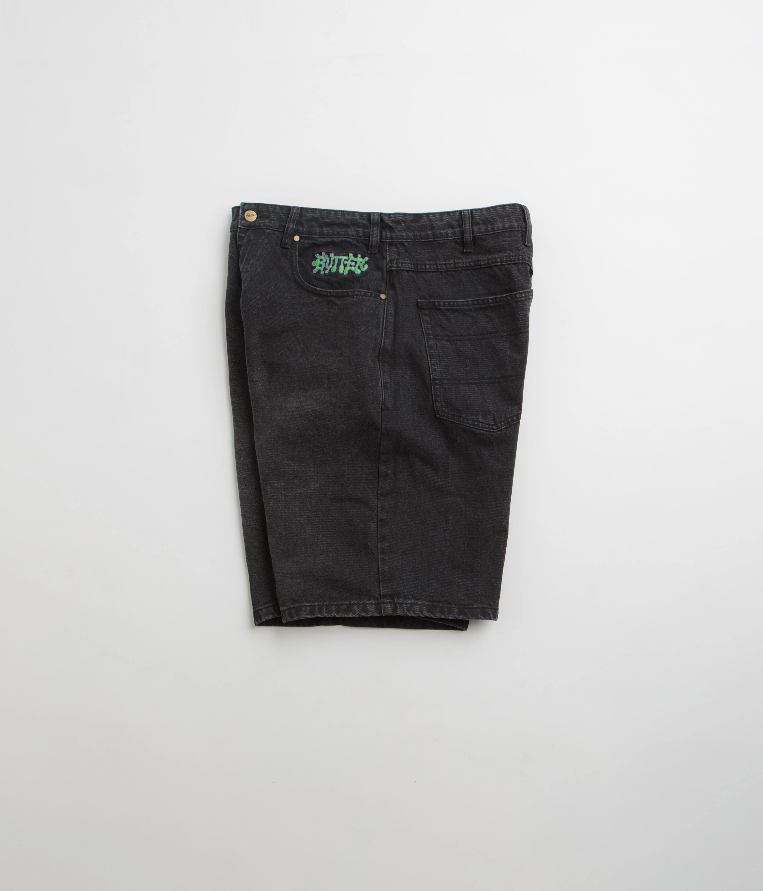 Butter Goods Ink Denim Shorts - Worn Black - Image 5