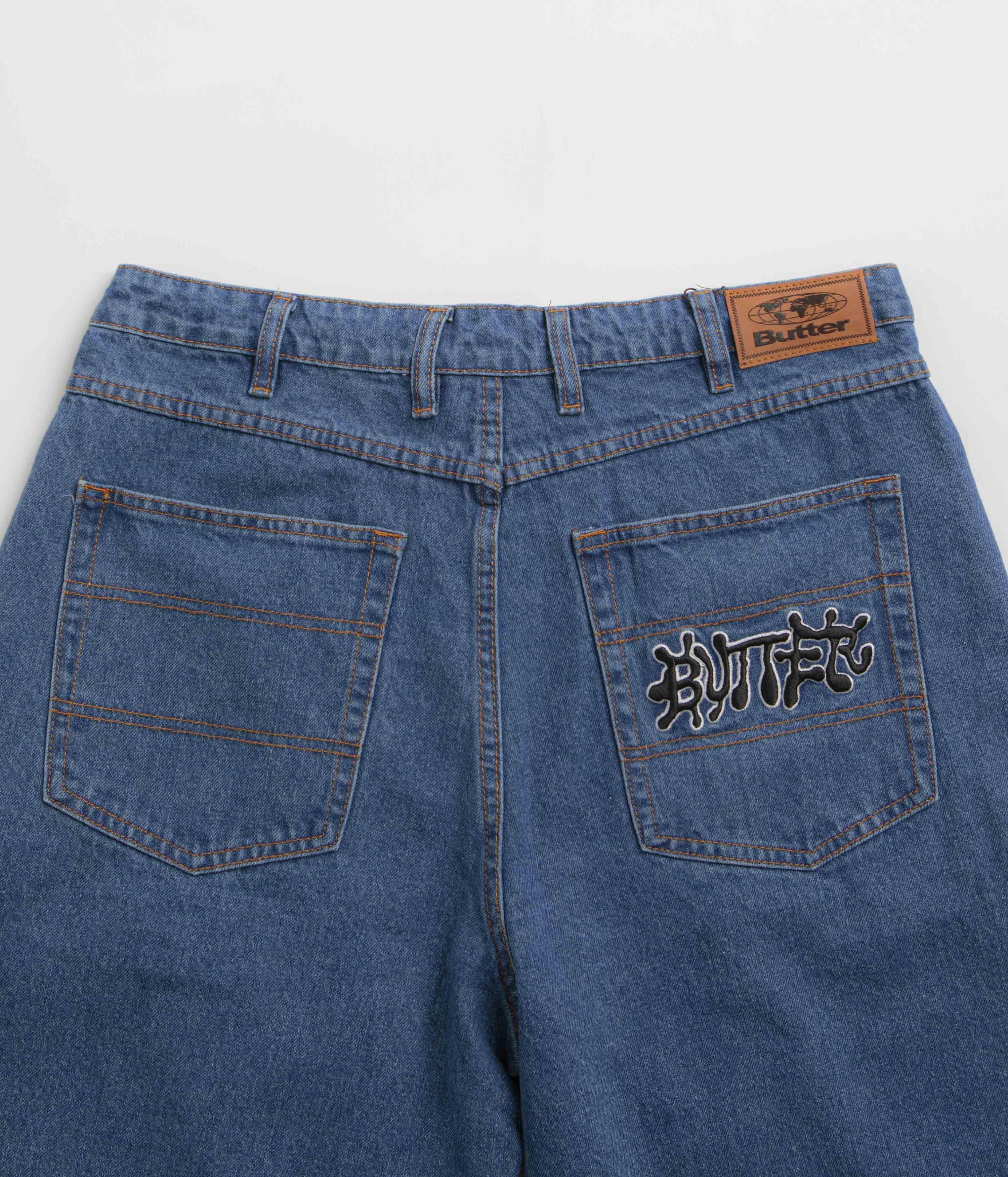Butter Goods Ink Denim Shorts - Worn Blue - Image 7
