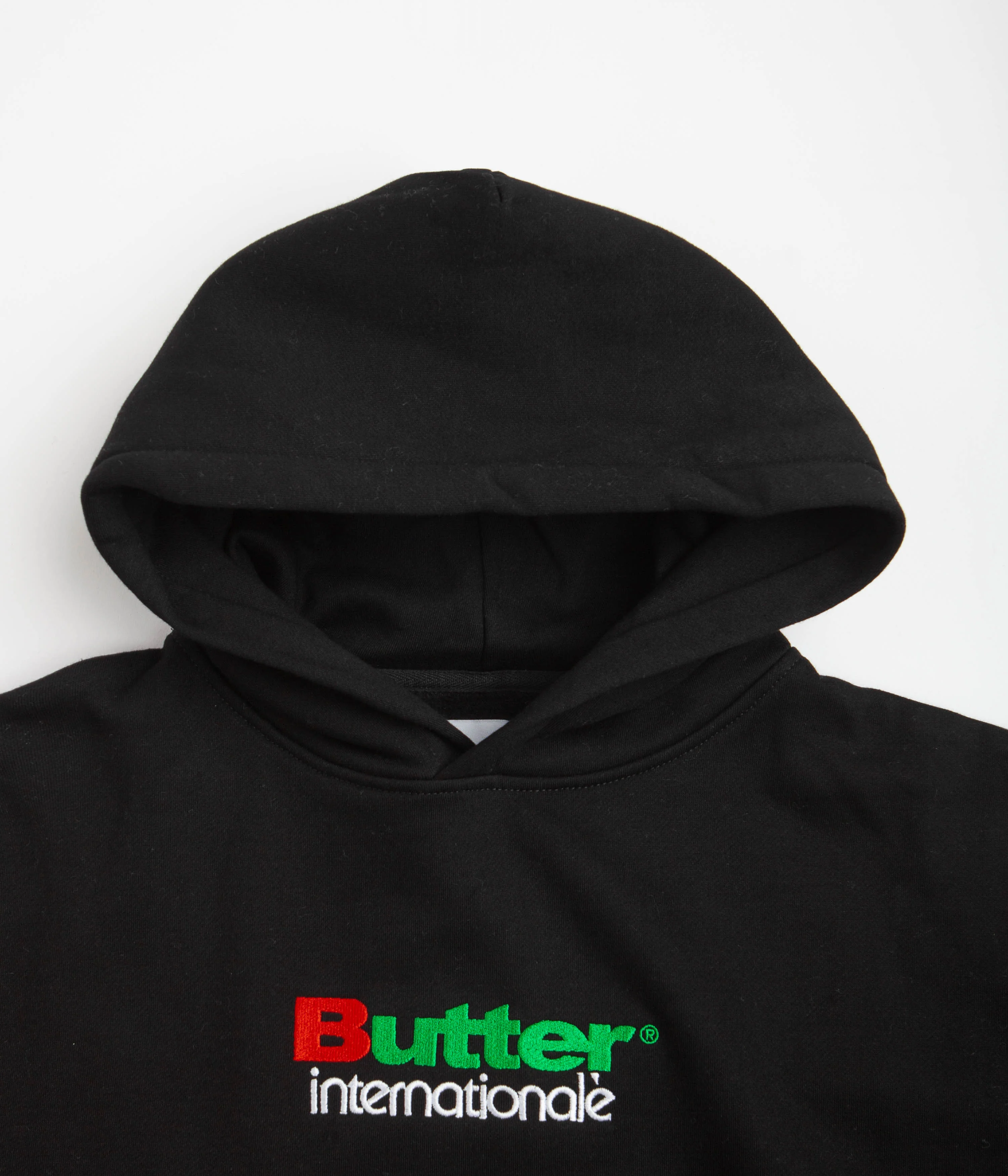 Butter Goods Internationale Embroidered Hoodie - Black - Image 2