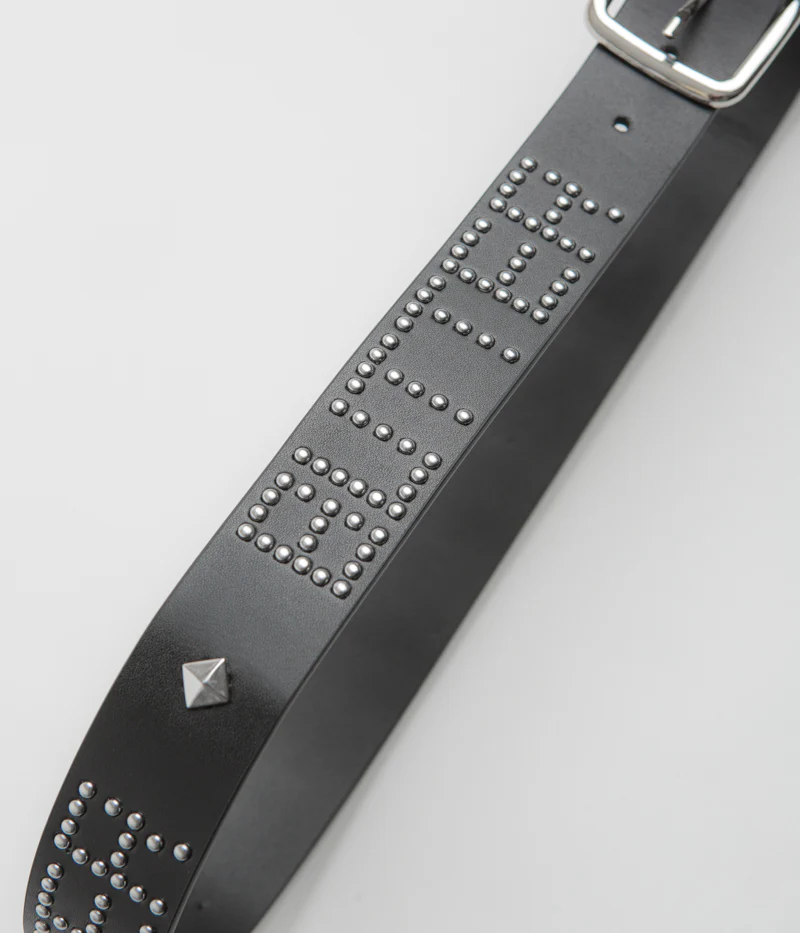 Butter Goods Leather Studded Belt - Black - Image 2