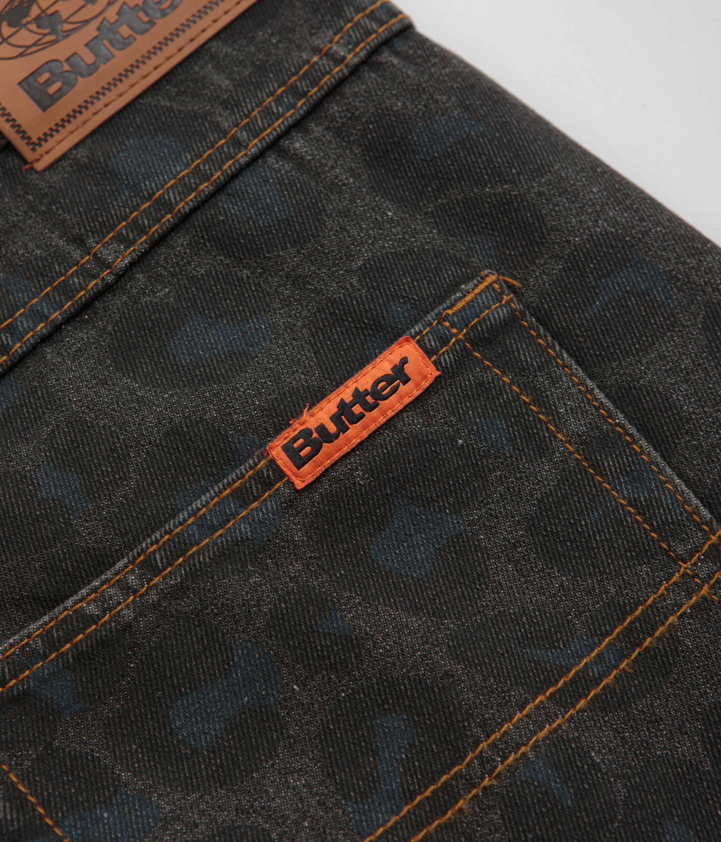 Butter Goods Leopard Denim Shorts - Black - Image 7